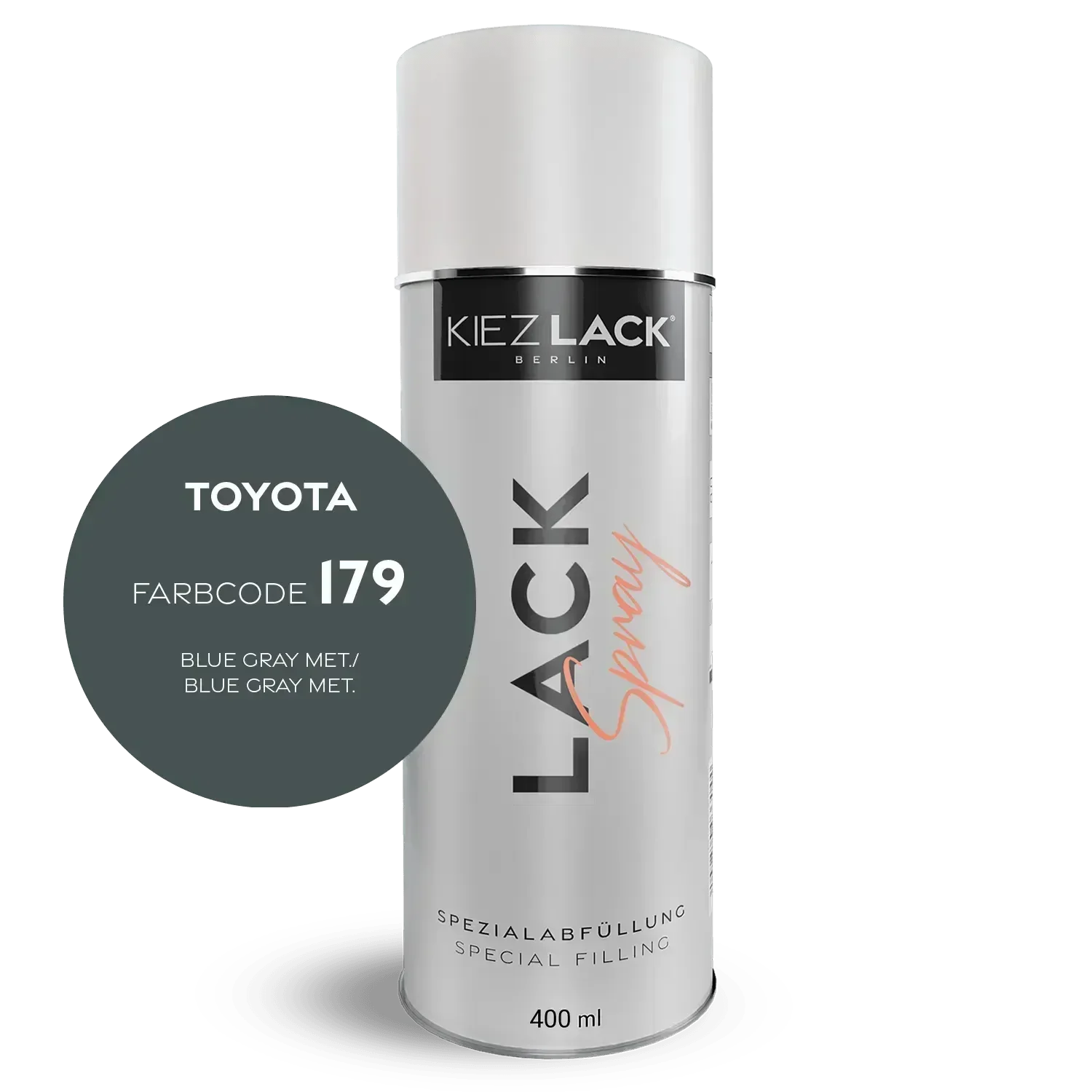 Kiezlack Autolack Spraydose Toyota 179 BLUE GRAY MET.
