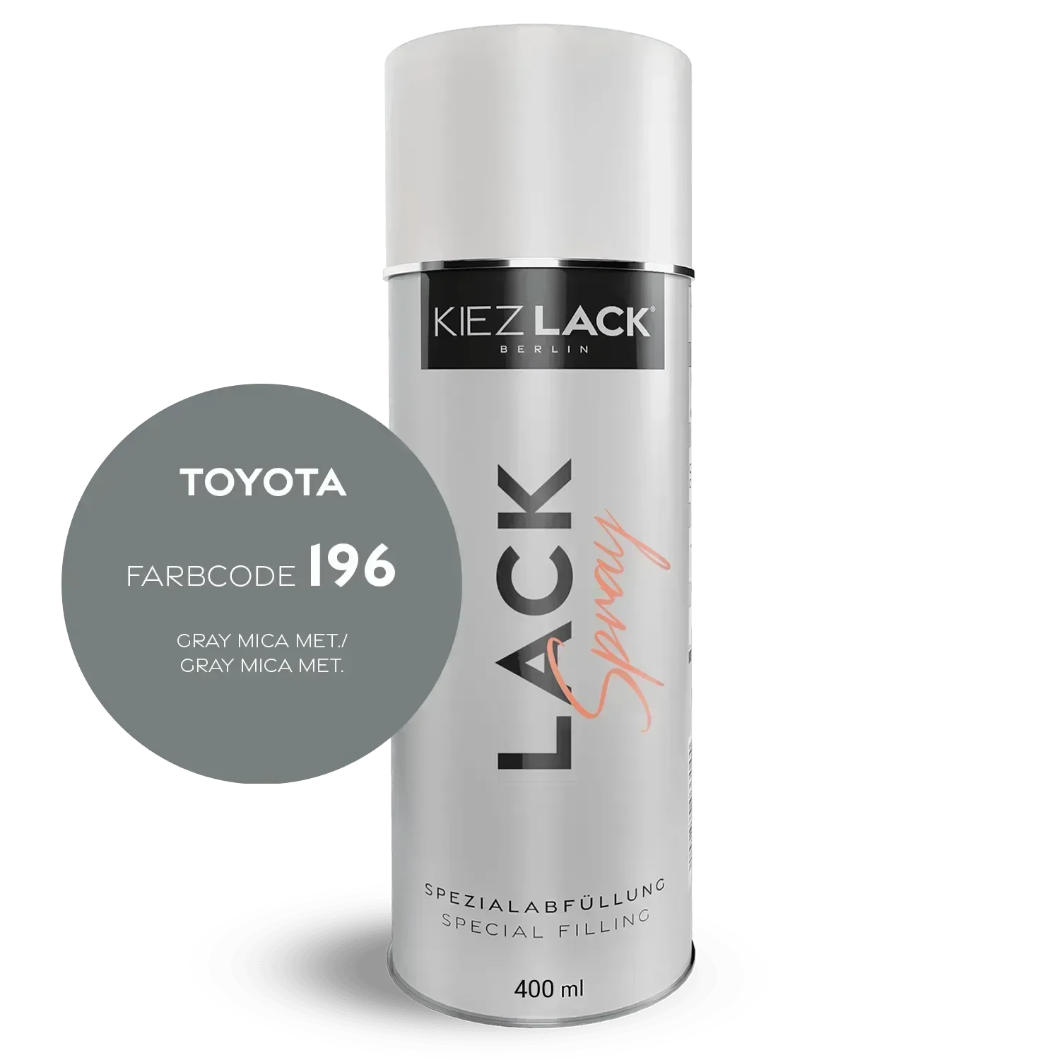 Kiezlack Autolack Spraydose Toyota 196 GRAY MICA MET.