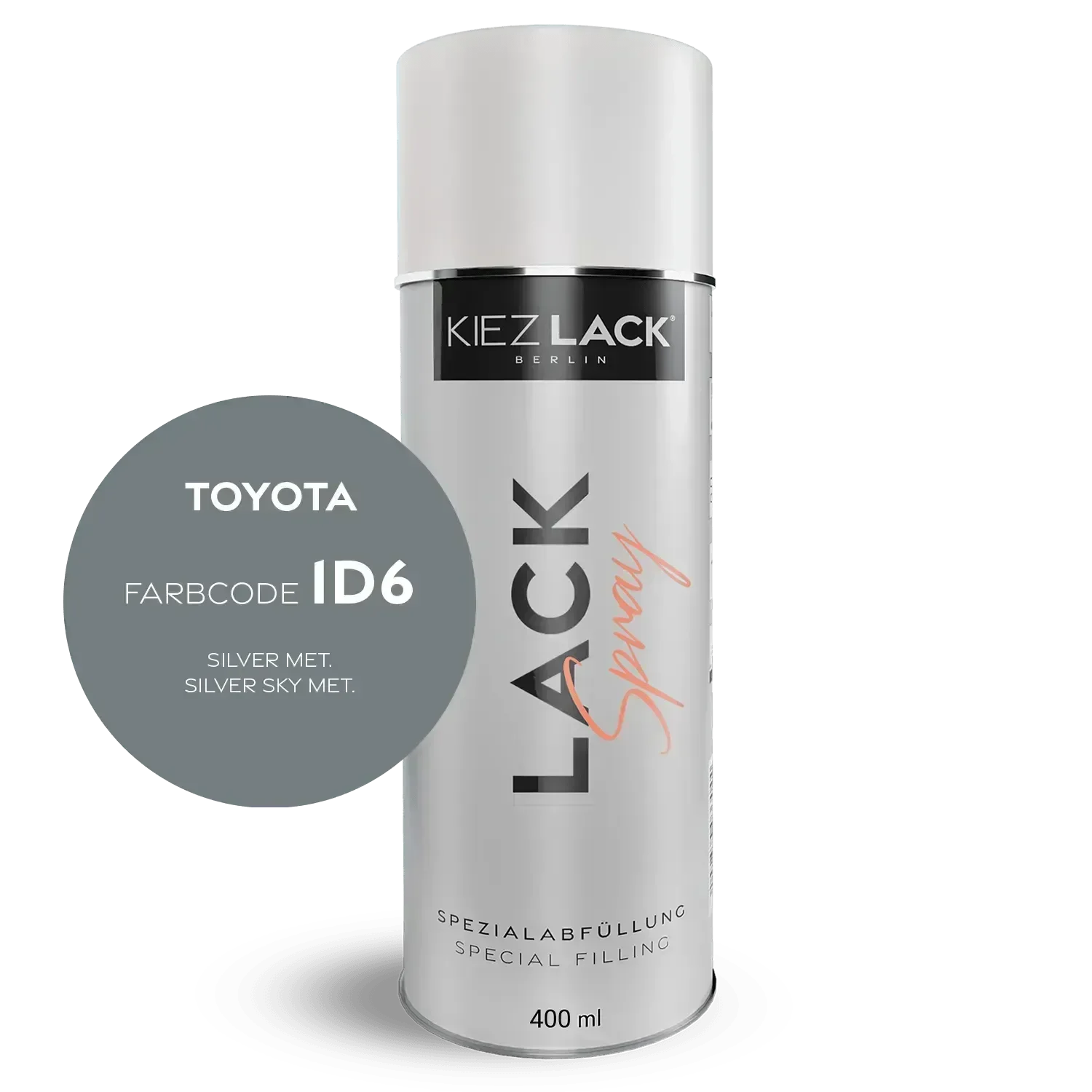 Kiezlack Autolack Spraydose Toyota 1D6 SILVER MET.
