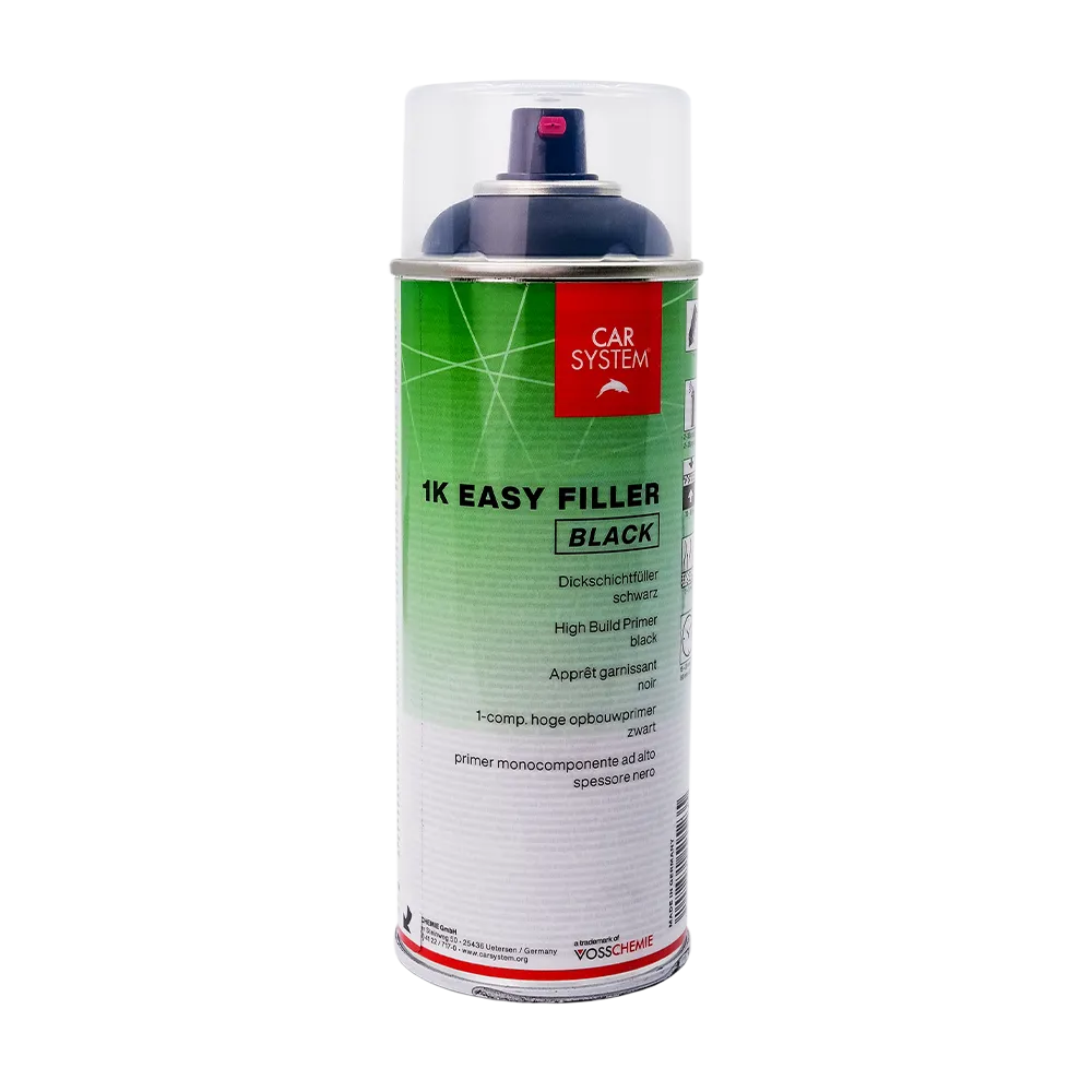 Carsystem Schwarz 1K EASY FILLER Dickschichtfüller 400ml Spraydosen Grundierung