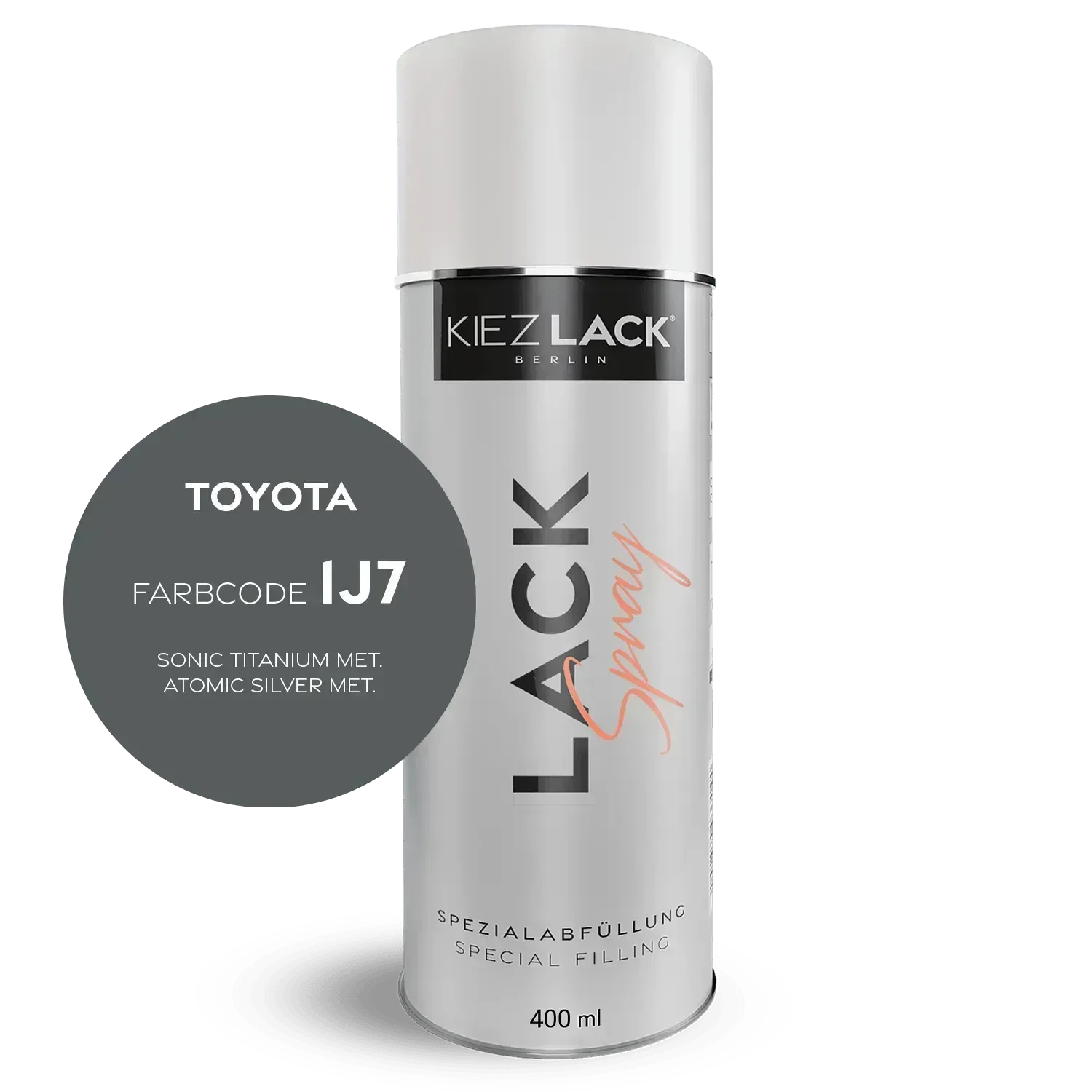 Kiezlack Autolack Spraydose Toyota 1j7 SONIC TITANIUM MET.