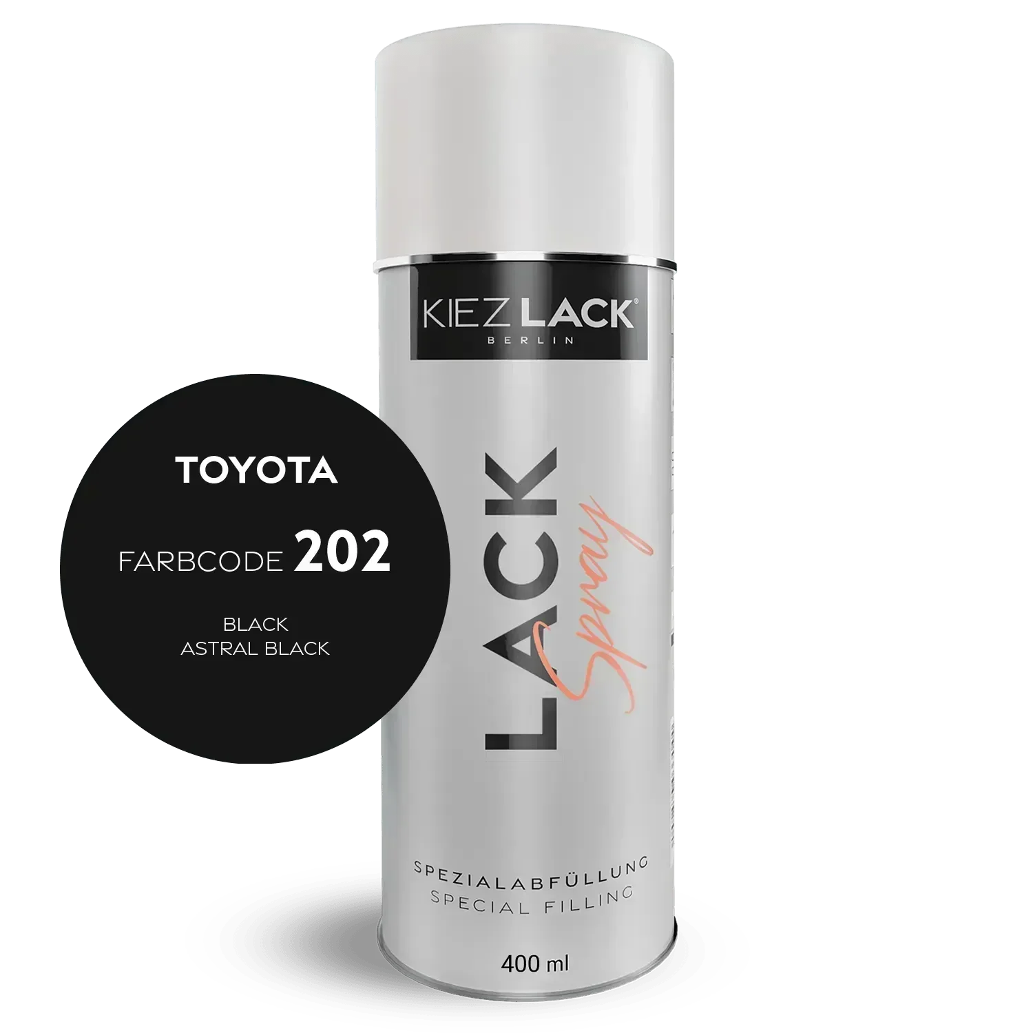 Kiezlack Autolack Spraydose Toyota 202 BLACK
