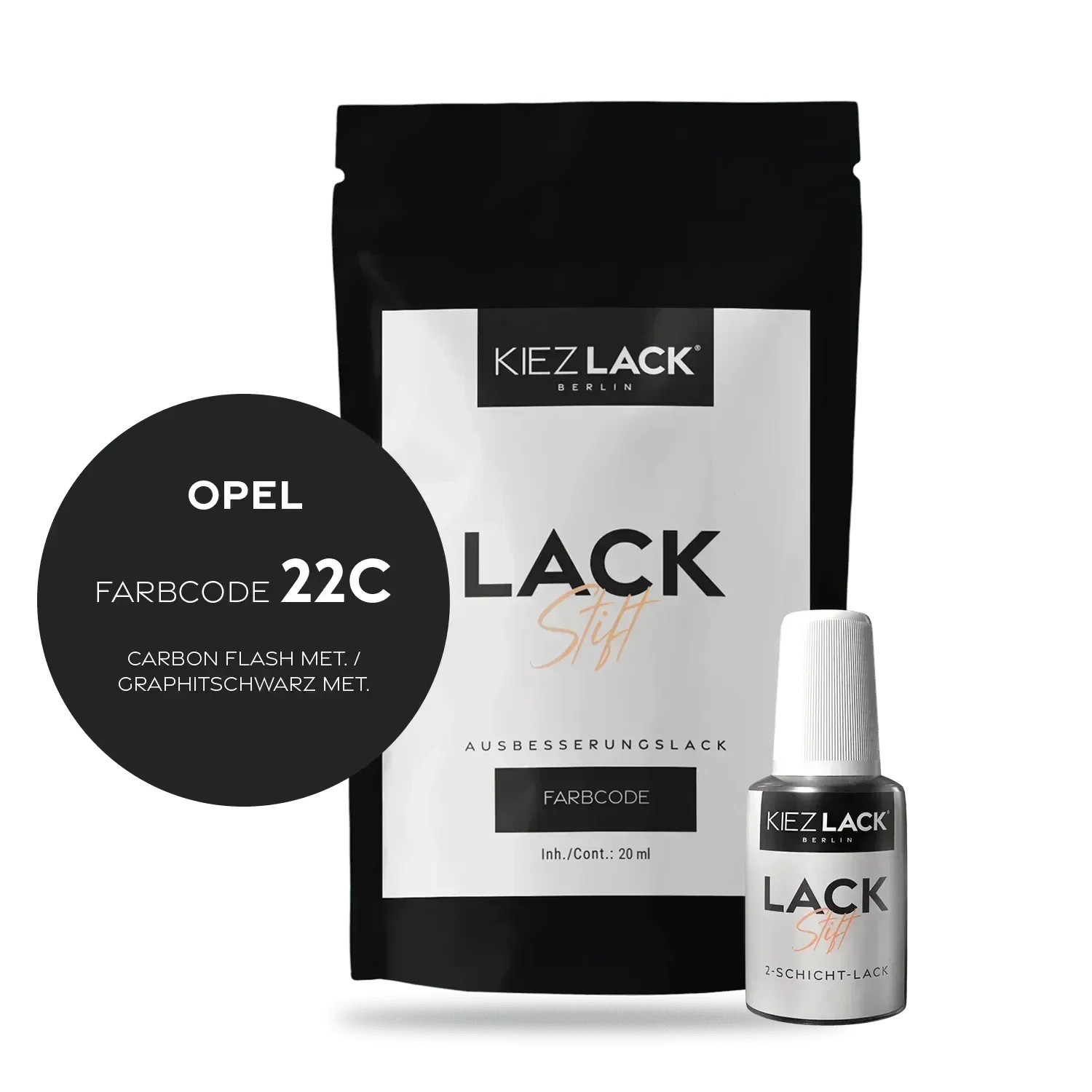 Kiezlack Lackstift Autolack Lackstift OPEL 22C CARBON FLASH MET.
