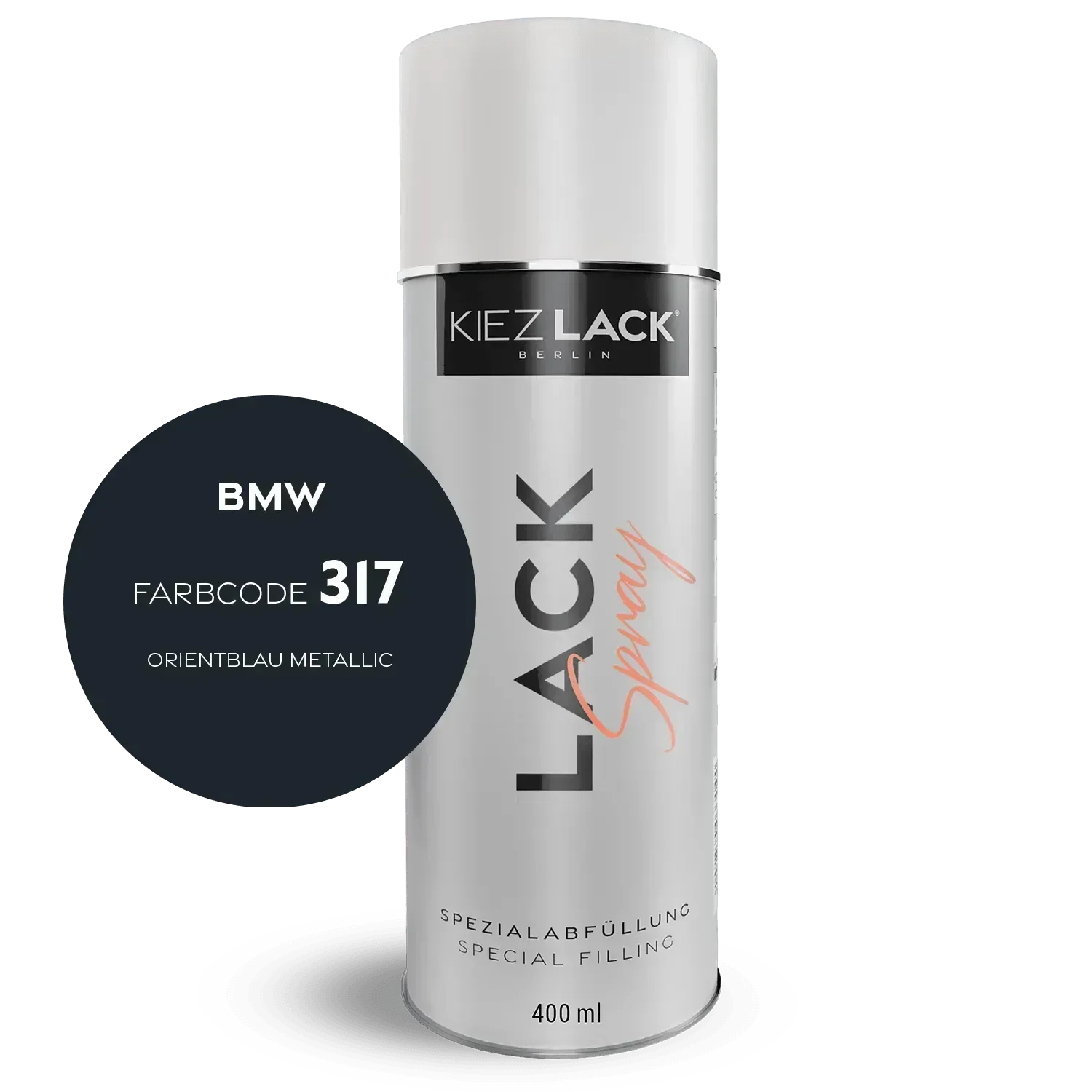 Kiezlack Lackspray Autolack Spraydose BMW 317 ORIENTBLAU Metallic Lackspray