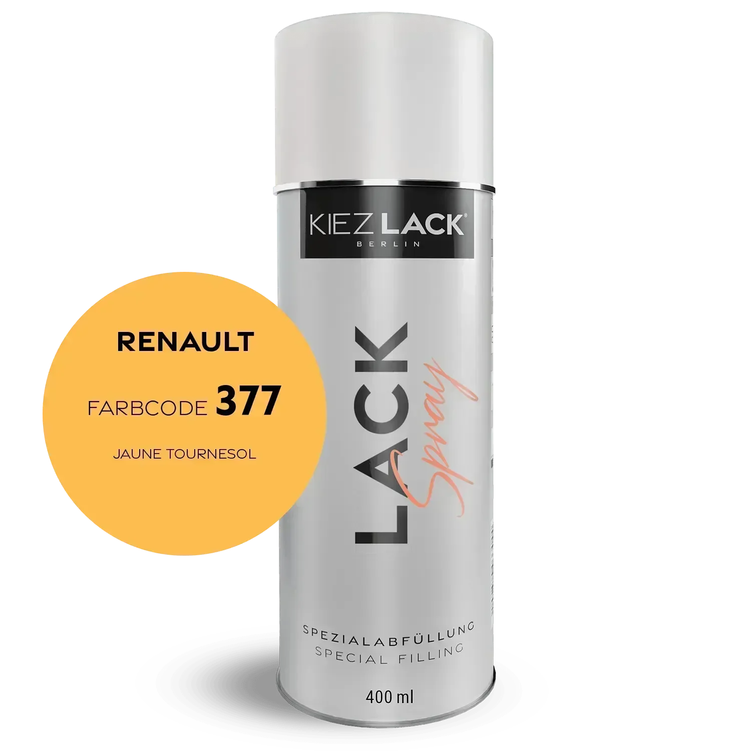 Kiezlack Autolack Spraydose Renault 377 JAUNE TOURNESOL