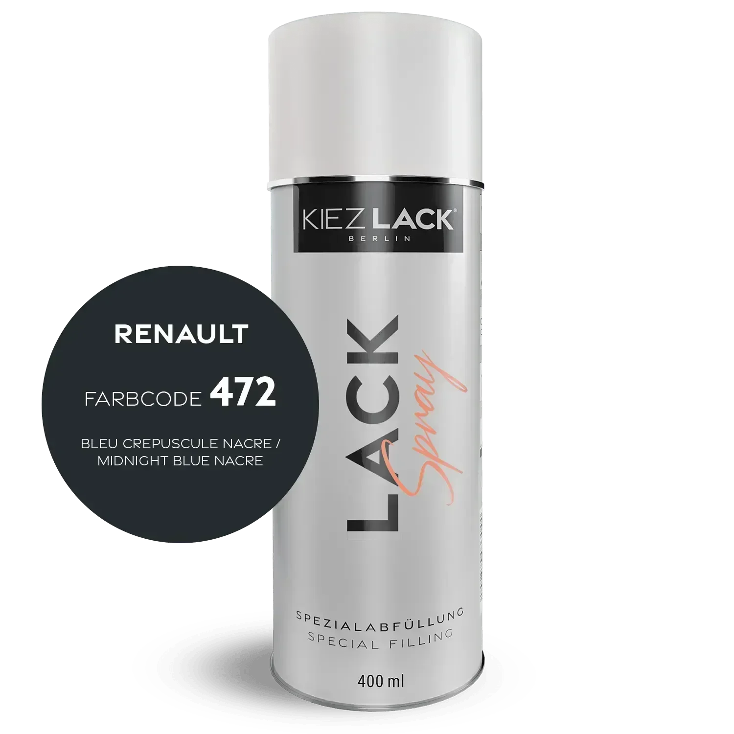 Kiezlack Autolack Spraydose Renault 472 BLEU CREPUSCULE NACRE