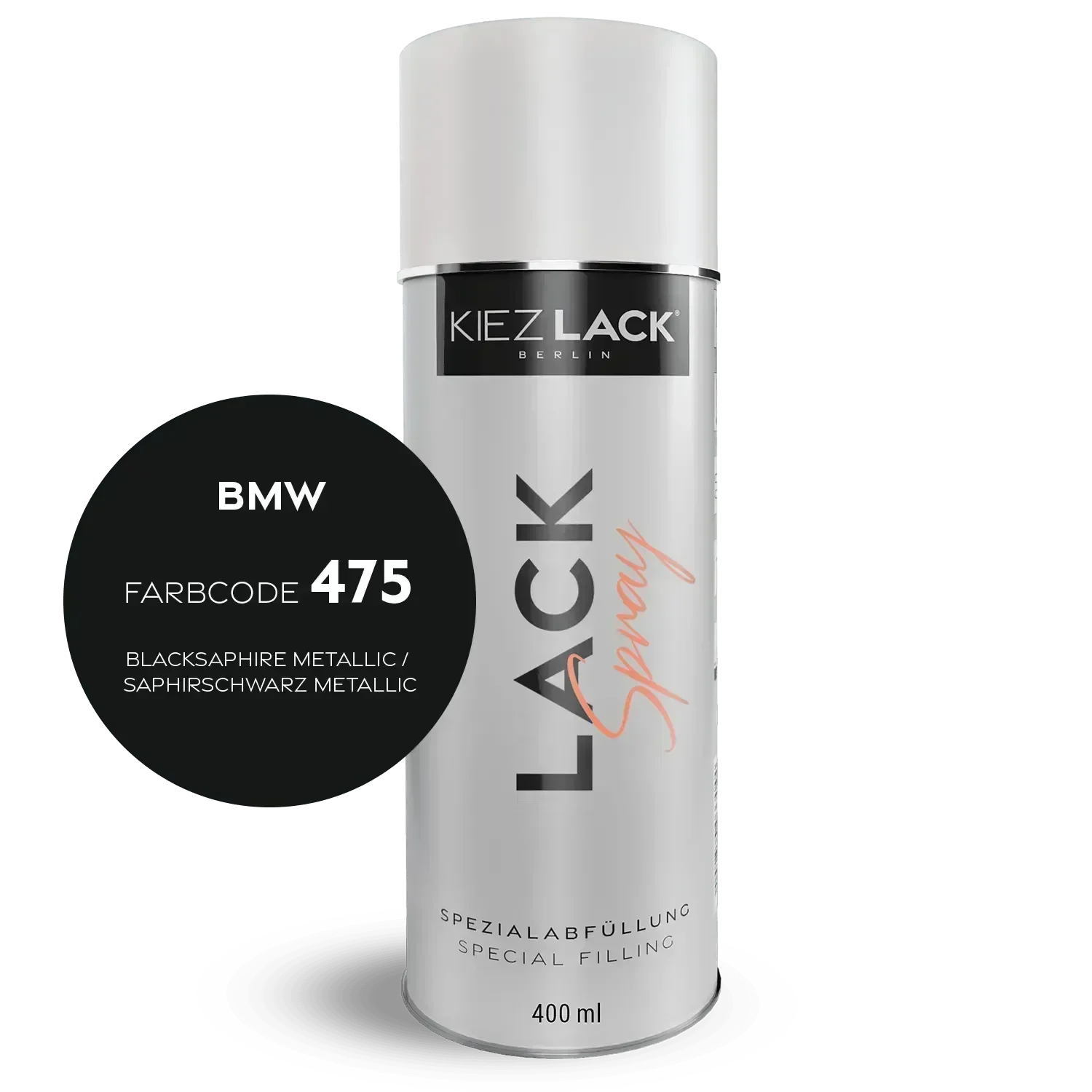 Kiezlack Lackspray Autolack Spraydose BMW 475 BLACKSAPHIRE Metallic Lackspray