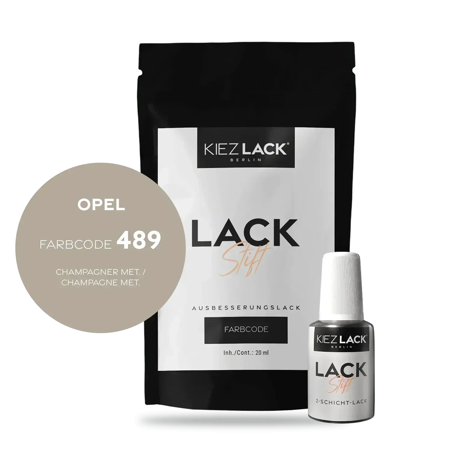 Kiezlack Lackstift Autolack Lackstift OPEL 489 CHAMPAGNER MET.
