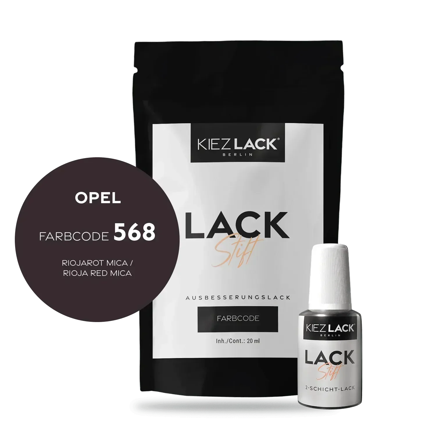 Kiezlack Lackstift Autolack Lackstift OPEL 568 RIOJAROT MICA