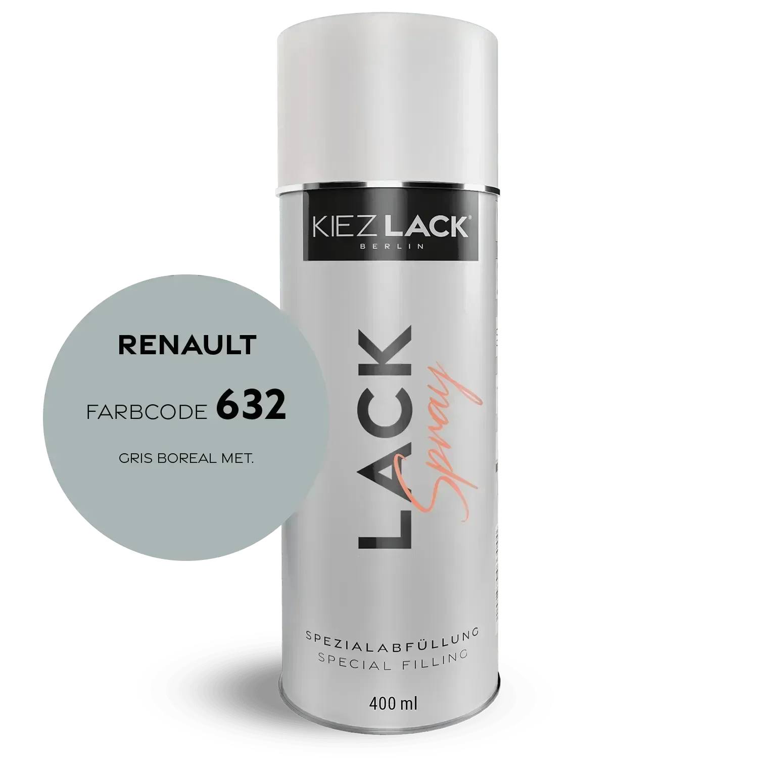 Kiezlack Autolack Spraydose Renault 632 GRIS BOREAL MET.
