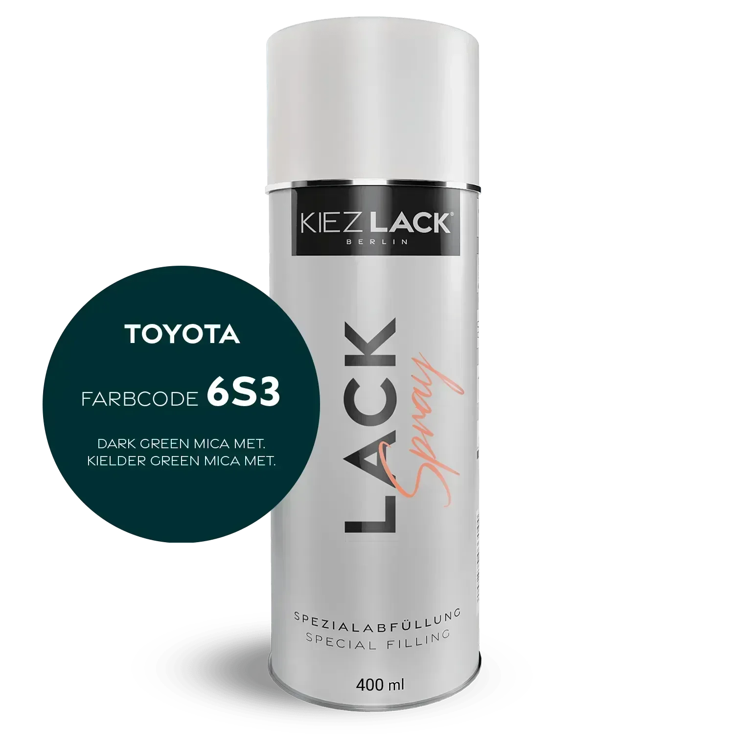 Kiezlack Autolack Spraydose Toyota 6S3 DARK GREEN MICA MET.