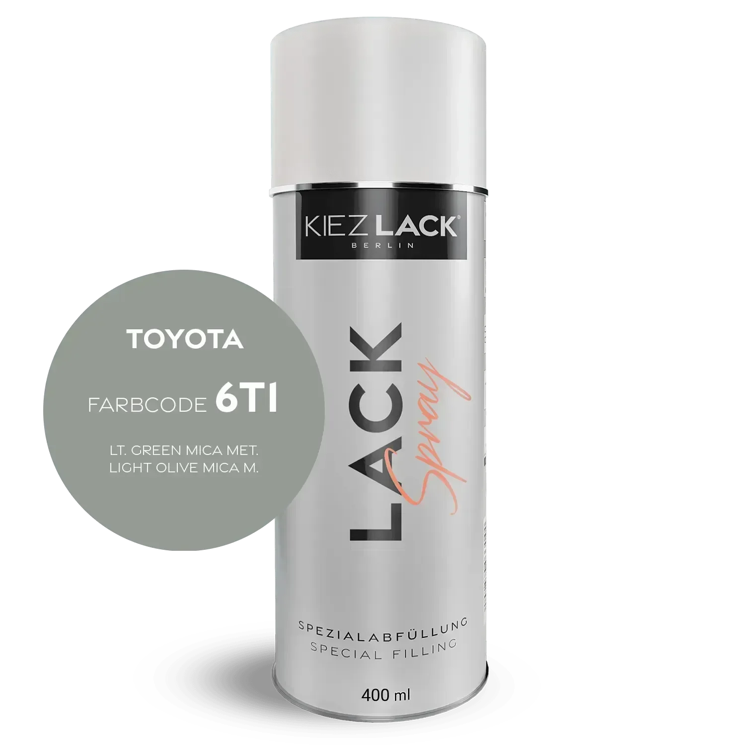 Kiezlack Autolack Spraydose Toyota 6T1 LT. GREEN MICA MET.