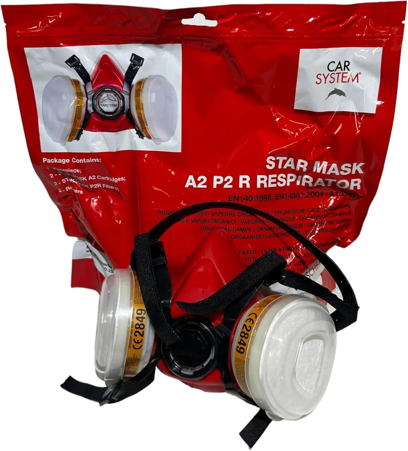 Carsystem Atemschutzmaske FFP2 mit Wechsel-Filtern – ideal für Lackierarbeiten