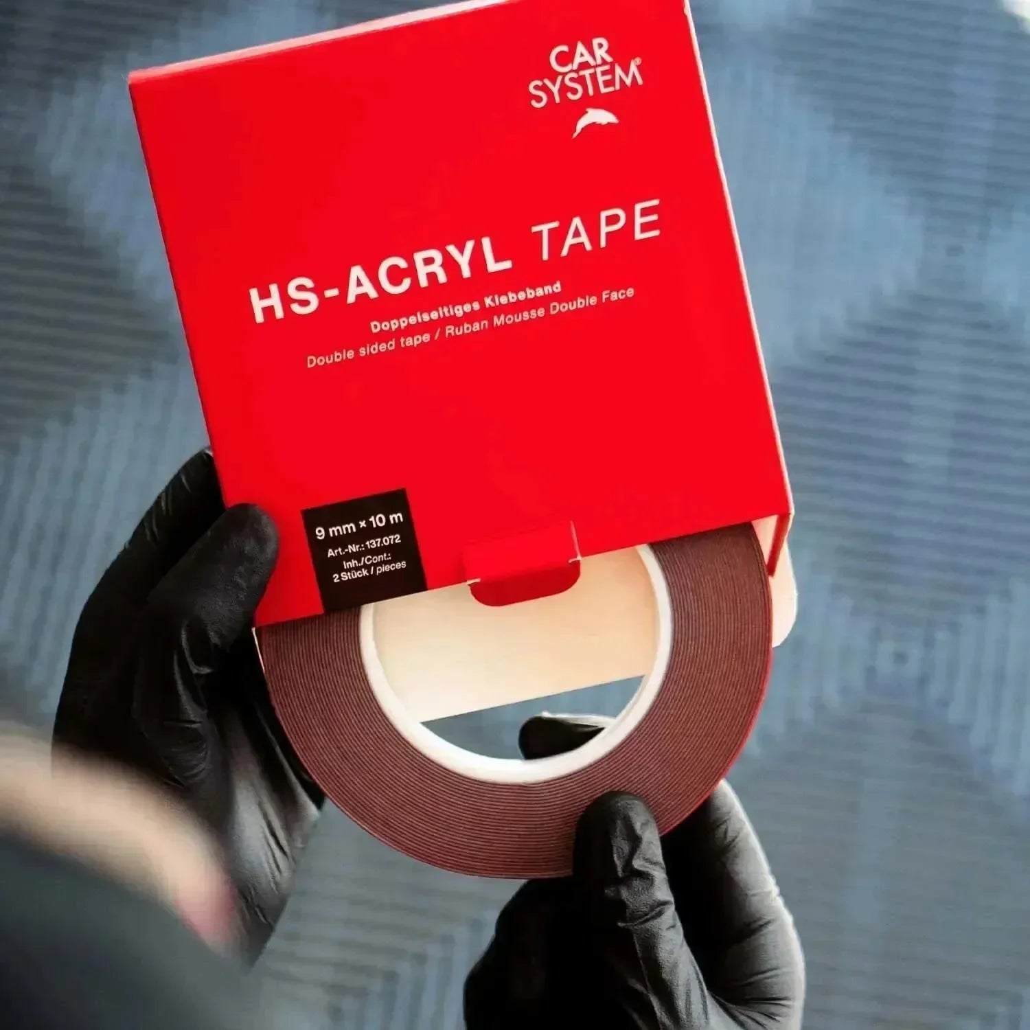 Carsystem Klebeband Carsystem Doppelseitiges Klebeband ACRYL TAPE rot