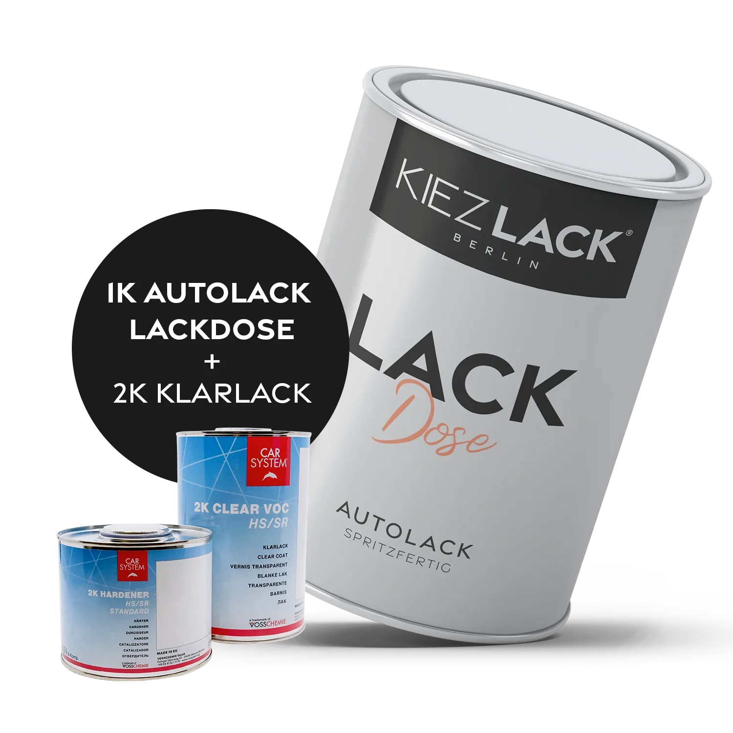 Kiezlack 1K Autolack Lackdose Basislack spritzfertig Volkswagen LD7S SLATE GREY MET.