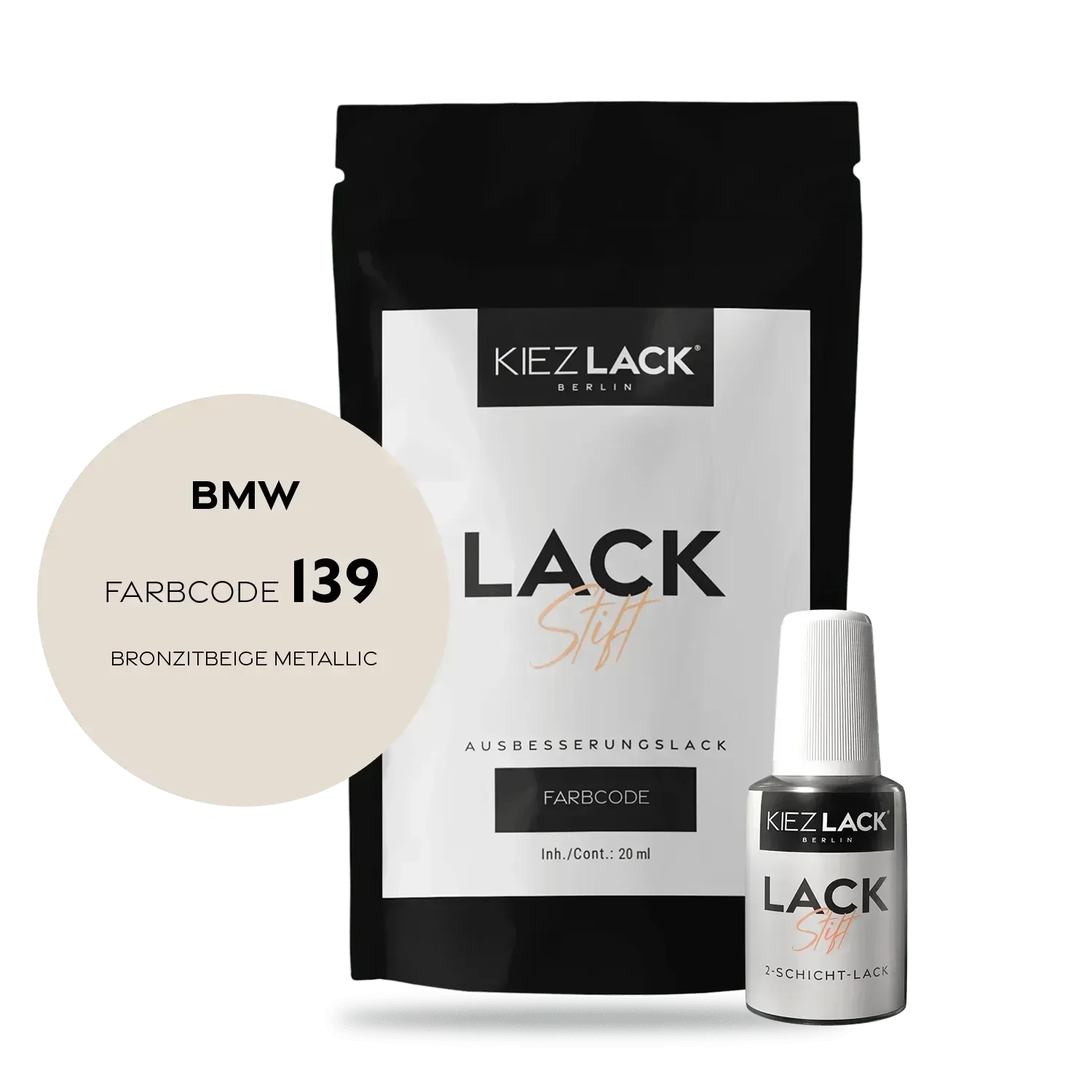 Kiezlack Lackstift Autolack Lackstift BMW 139 BRONZITBEIGE Metallic