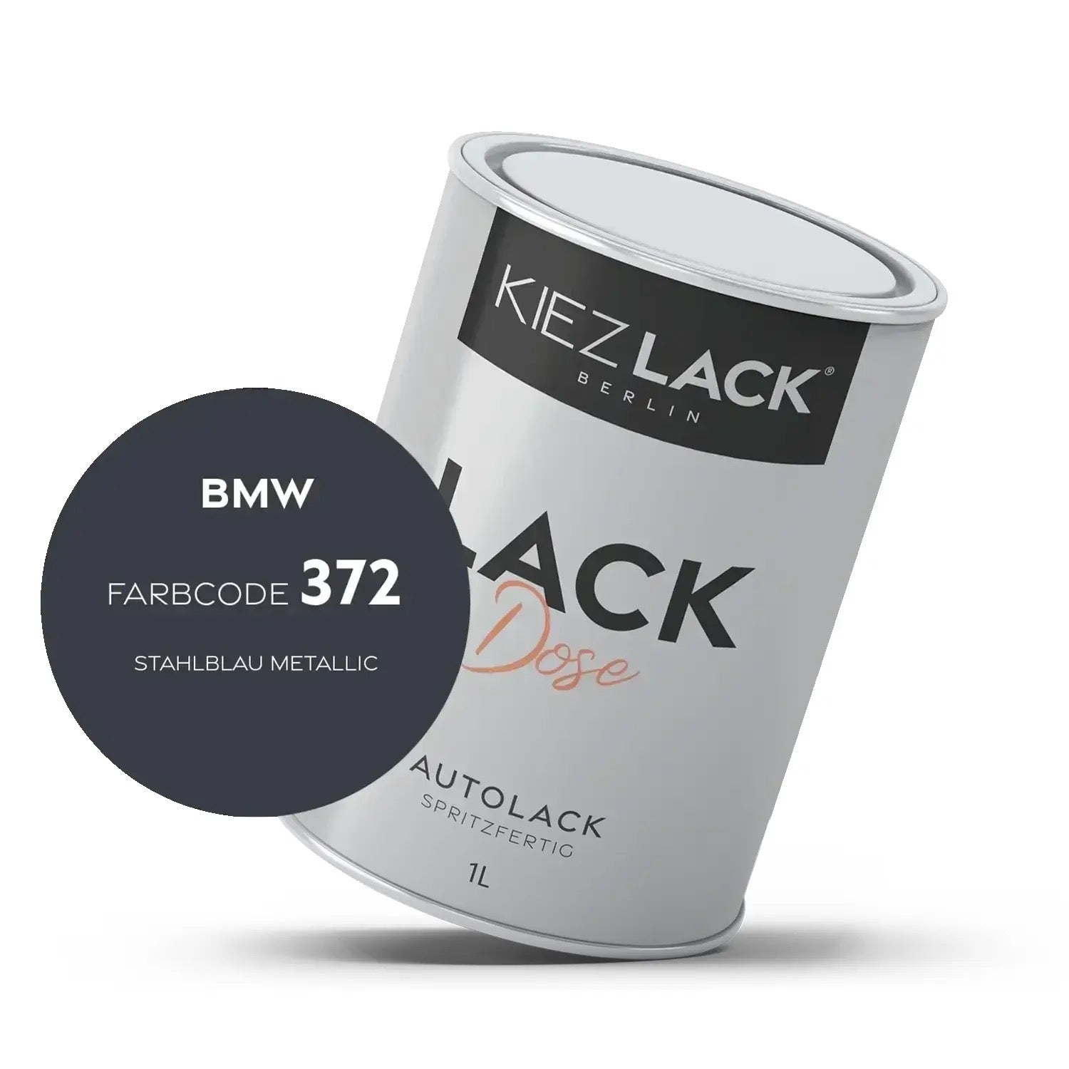 Kiezlack 1K Autolack Lackdose Basislack spritzfertig BMW 372 STAHLBLAU Metallic