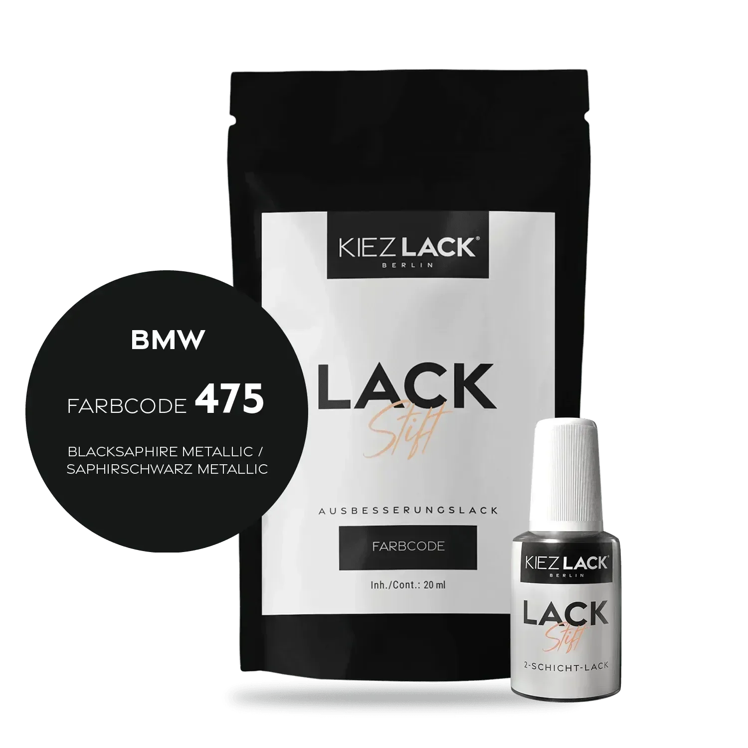 Kiezlack Lackstift Autolack Lackstift BMW 475 BLACKSAPHIRE Metallic