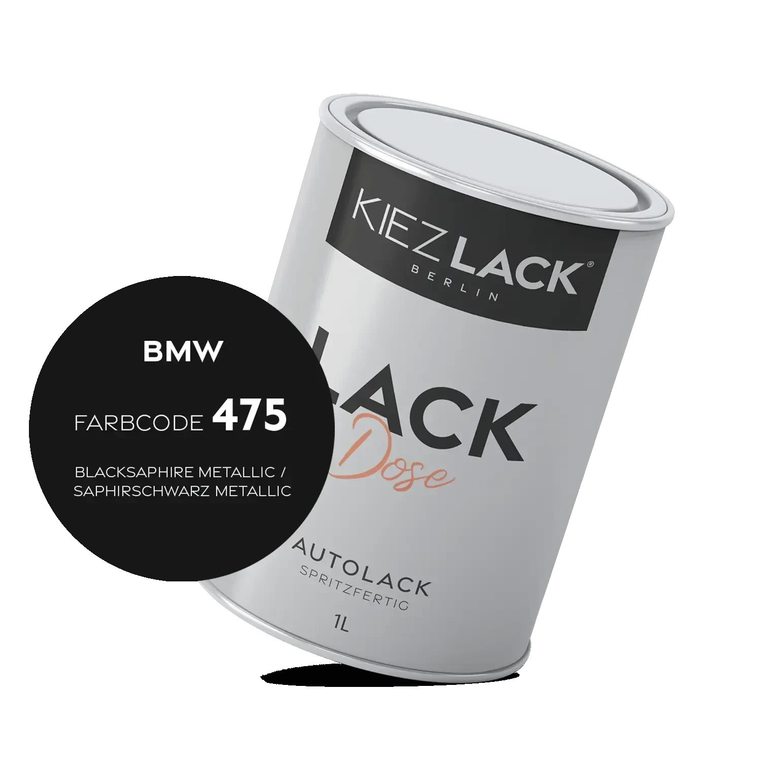 Kiezlack 1K Autolack Lackdose Basislack spritzfertig BMW 475 BLACKSAPHIRE Metallic