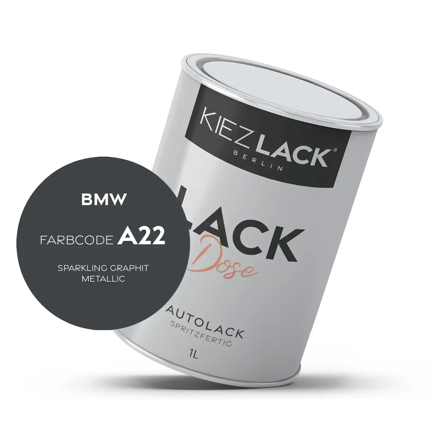 Kiezlack 1K Autolack Lackdose Basislack spritzfertig BMW A22 SPARKLING GRAPHIT Metallic