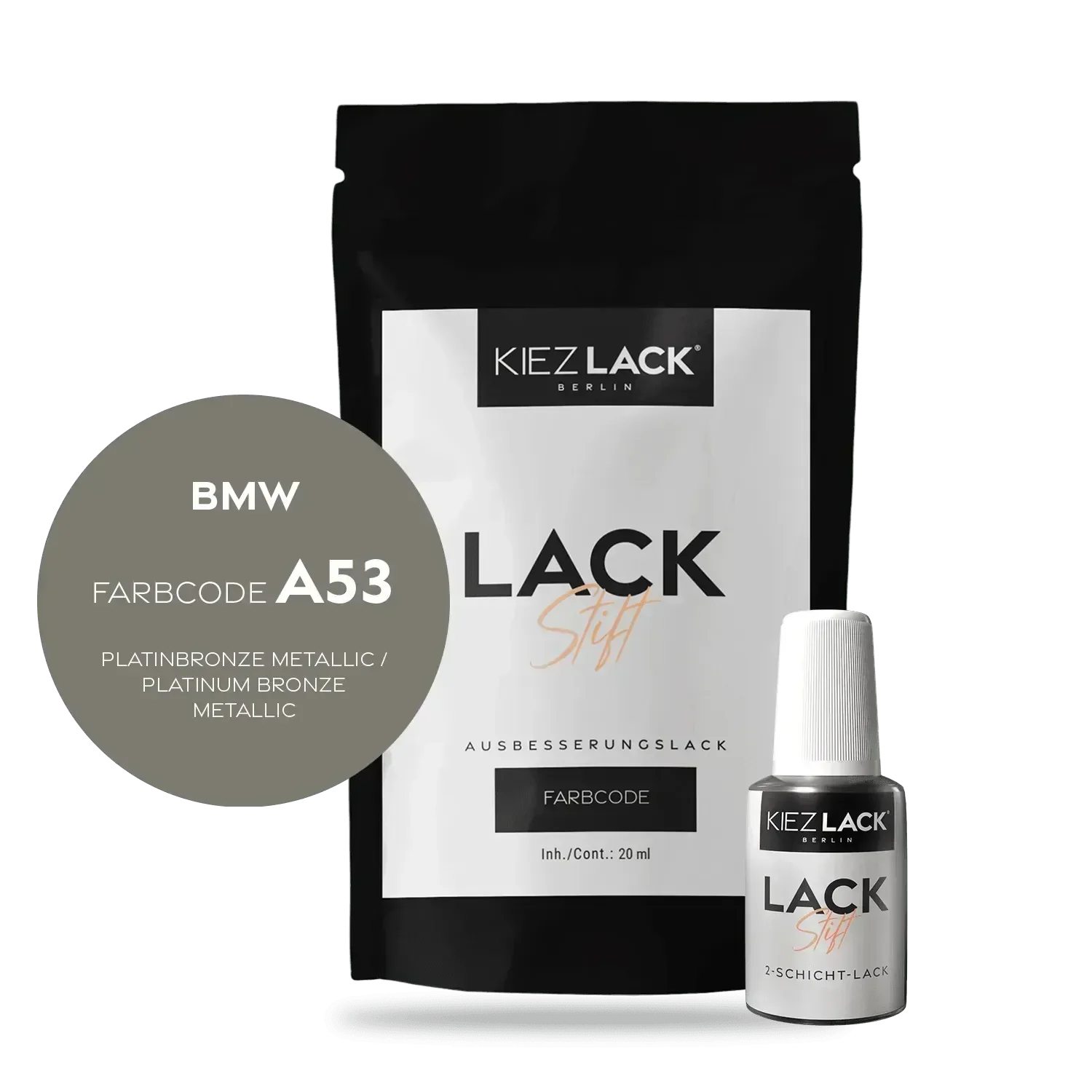 Kiezlack Lackstift Autolack Lackstift BMW A53 PLATINBRONZE Metallic