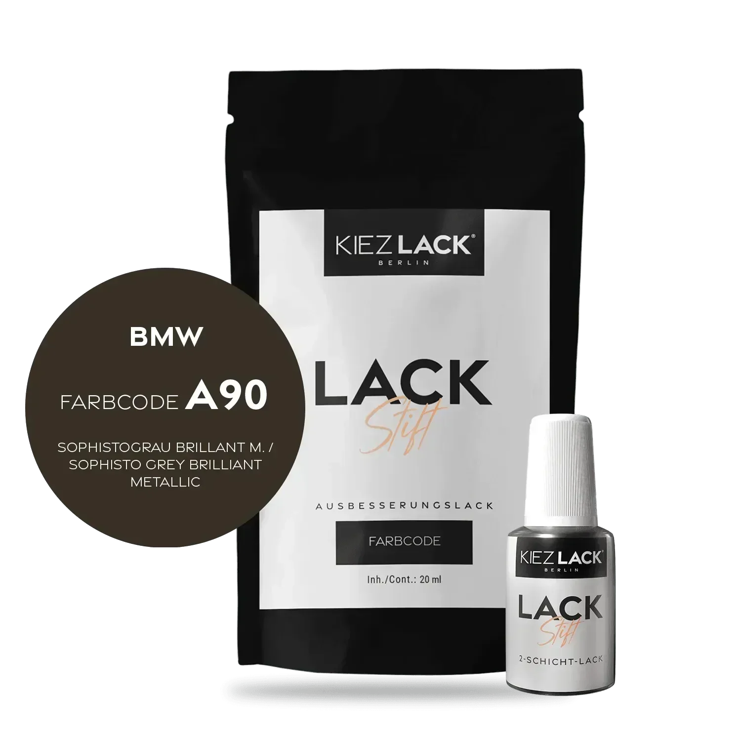 Kiezlack Lackstift Autolack Lackstift BMW A90 SOPHISTOGRAU BRILLANT M.