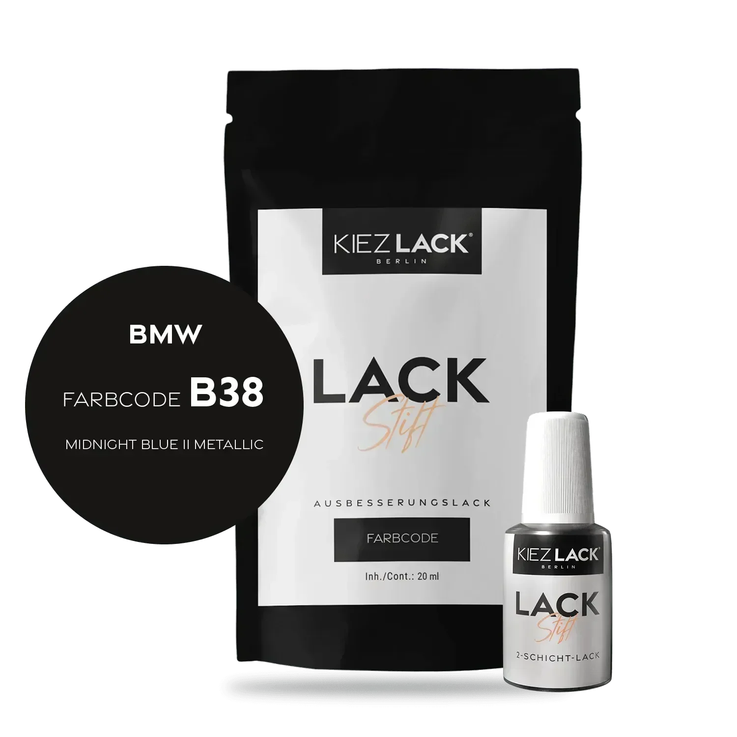 Kiezlack Lackstift Autolack Lackstift BMW B38 MIDNIGHT BLUE II Metallic