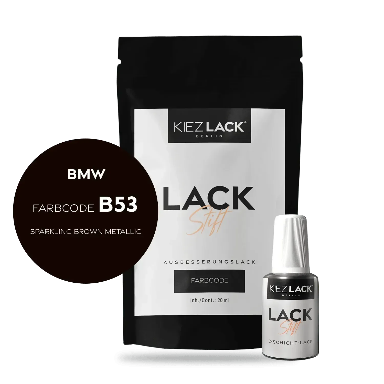 Kiezlack Lackstift Autolack Lackstift BMW B53 SPARKLING BROWN Metallic
