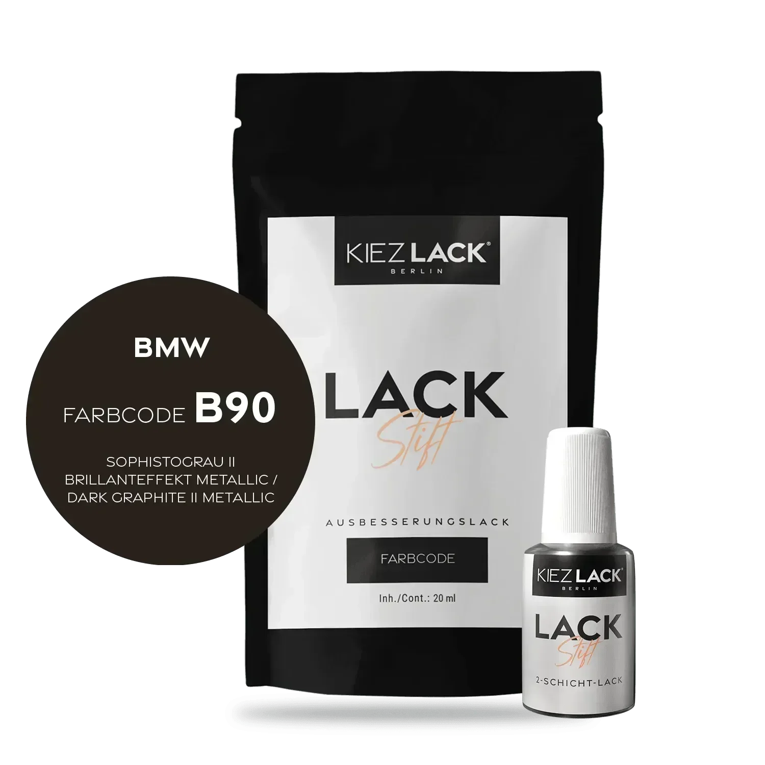 Kiezlack Lackstift Autolack Lackstift BMW B90 SOPHISTOGRAU II BRILLANTEFFEKT Metallic
