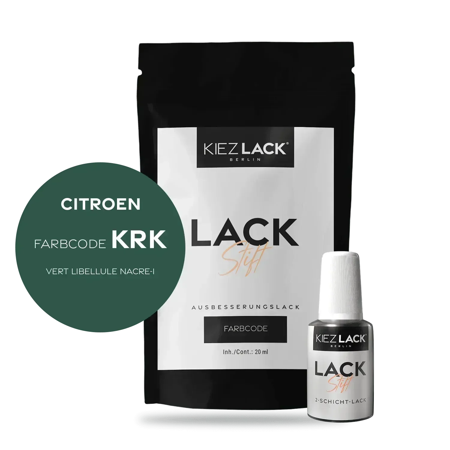 Kiezlack Lackstift Autolack Lackstift CITROEN KRK VERT LIBELLULE NACRE-1
