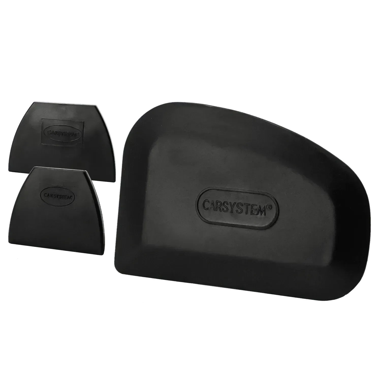 Carsystem Carsystem Spachtel Gummi 3er Set schwarz 90 / 105 / 115 mm