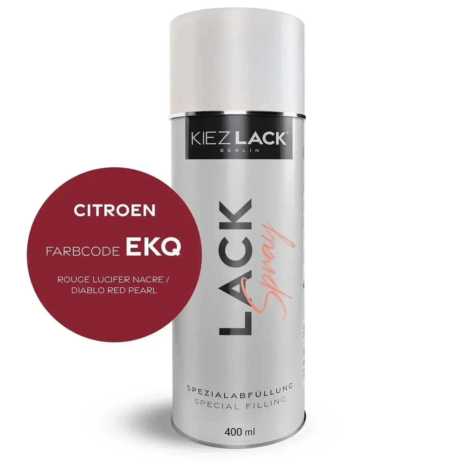 Kiezlack Lackspray Autolack Spraydose CITROEN EKQ ROUGE LUCIFER NACRE