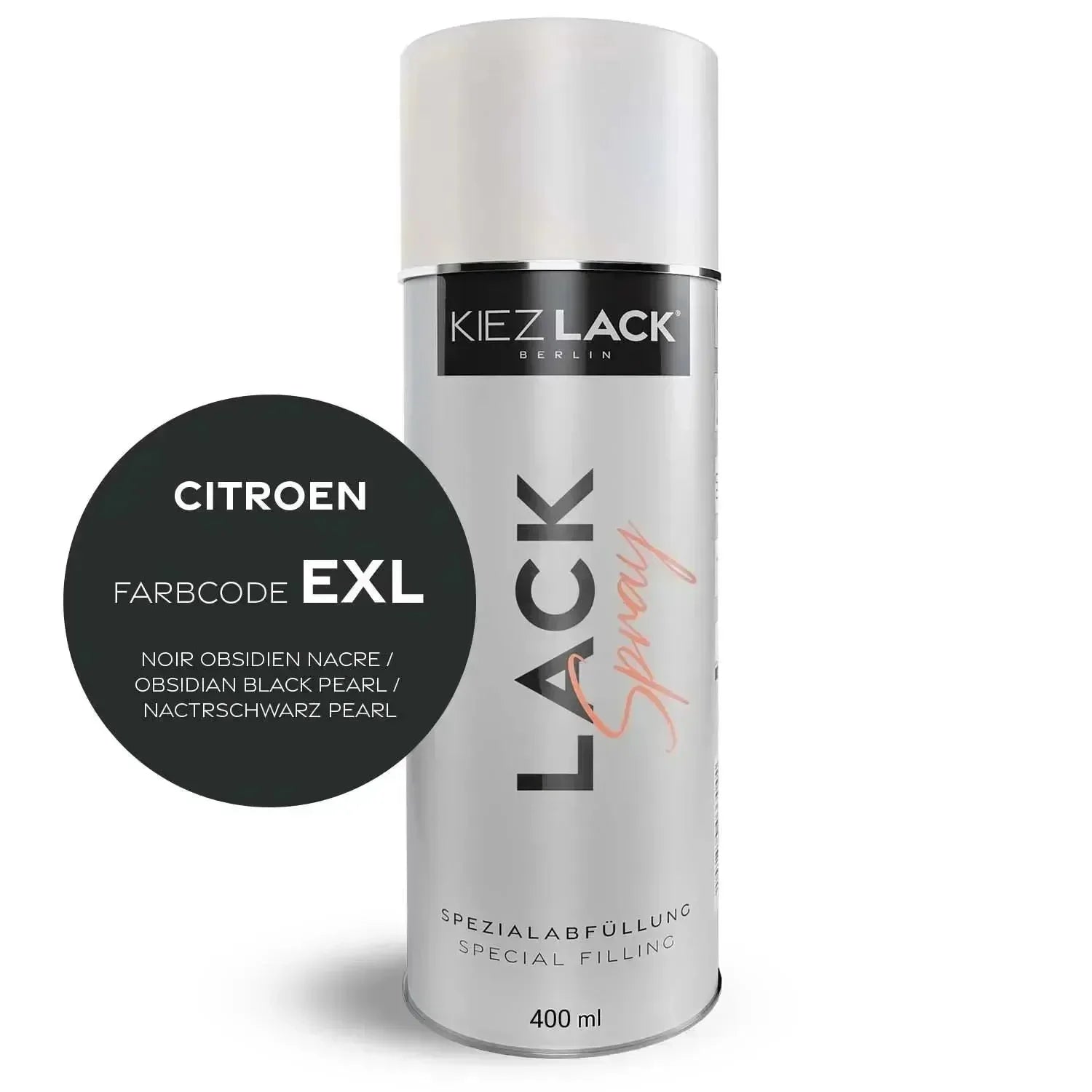 Kiezlack Lackspray Autolack Spraydose CITROEN EXL NOIR OBSIDIEN NACRE