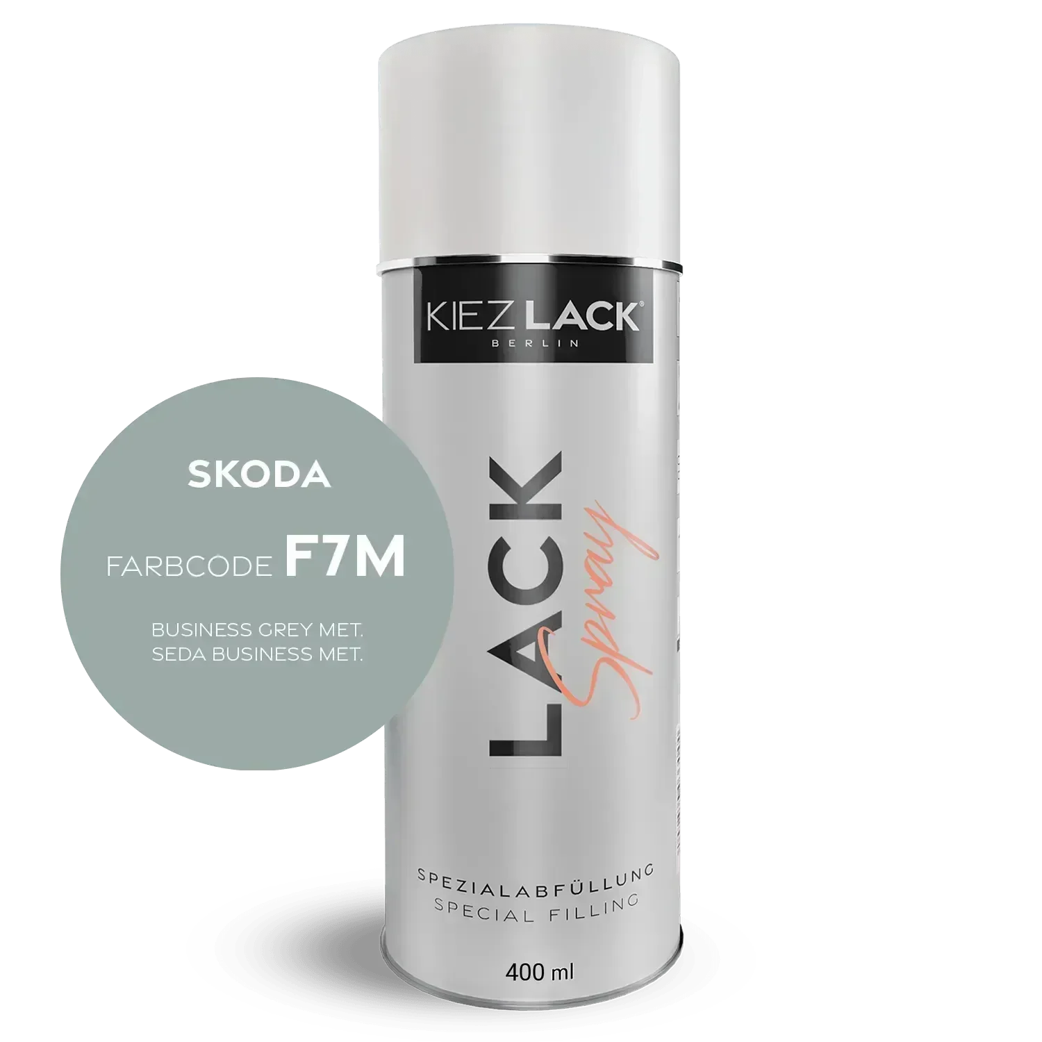 Kiezlack Autolack Spraydose Skoda F7M BUSINESS GREY MET.
