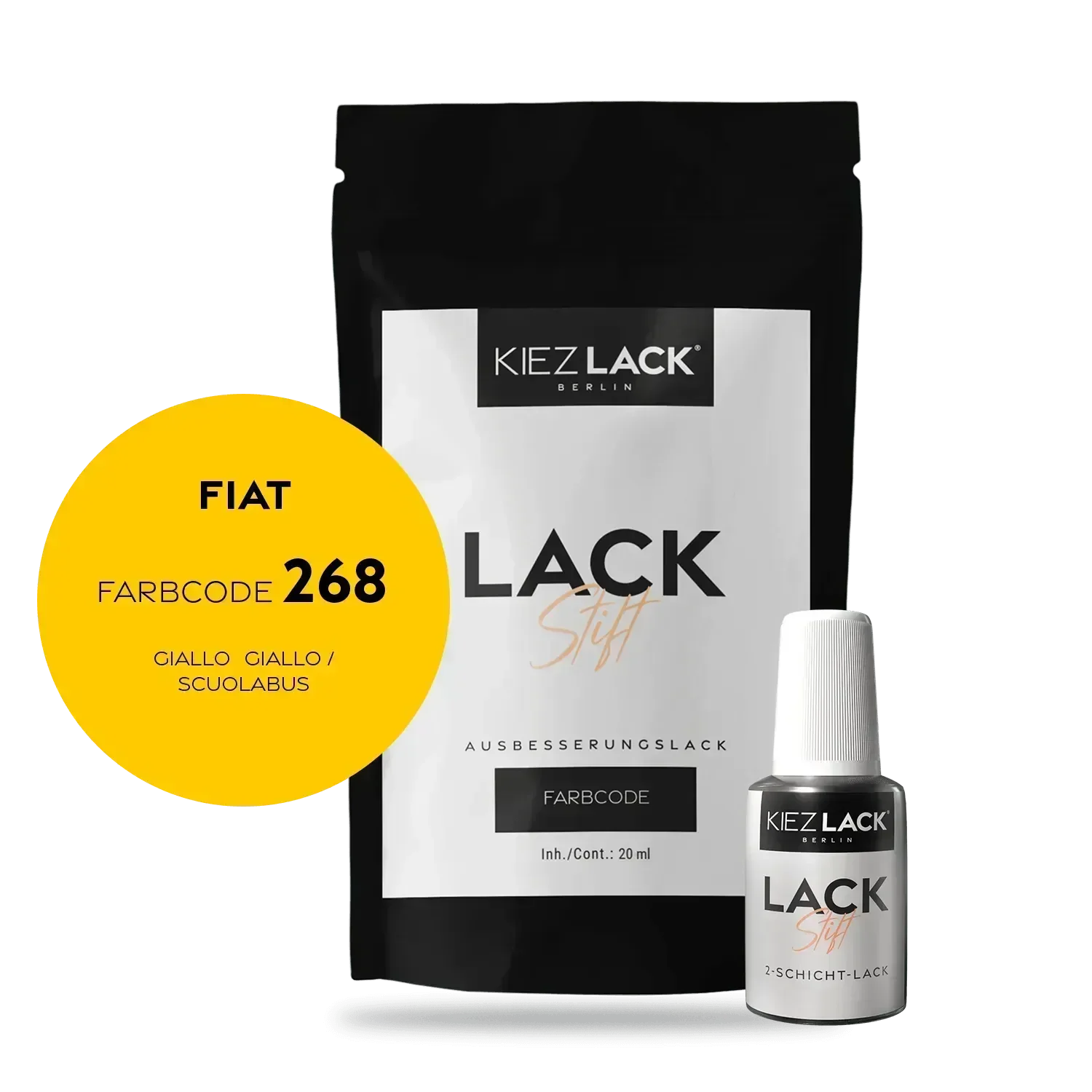 Kiezlack Lackstift Autolack Lackstift FIAT 268 GIALLO