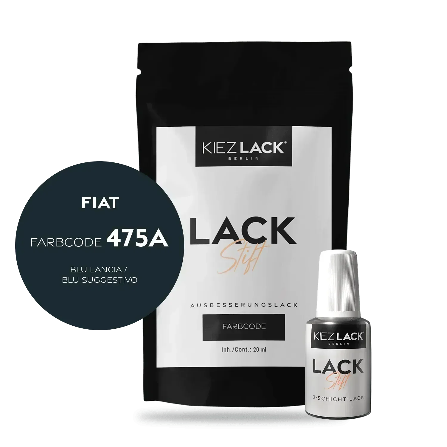 Kiezlack Lackstift Autolack Lackstift FIAT 475A BLU LANCIA
