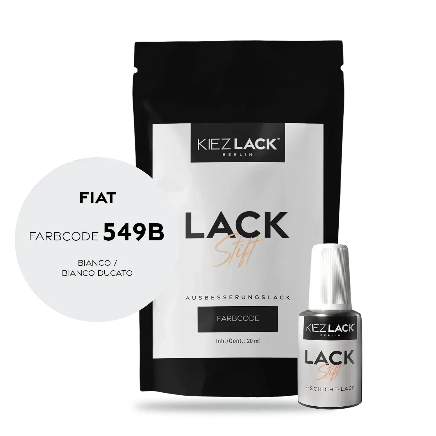 Kiezlack Lackstift Autolack Lackstift FIAT 549B BIANCO