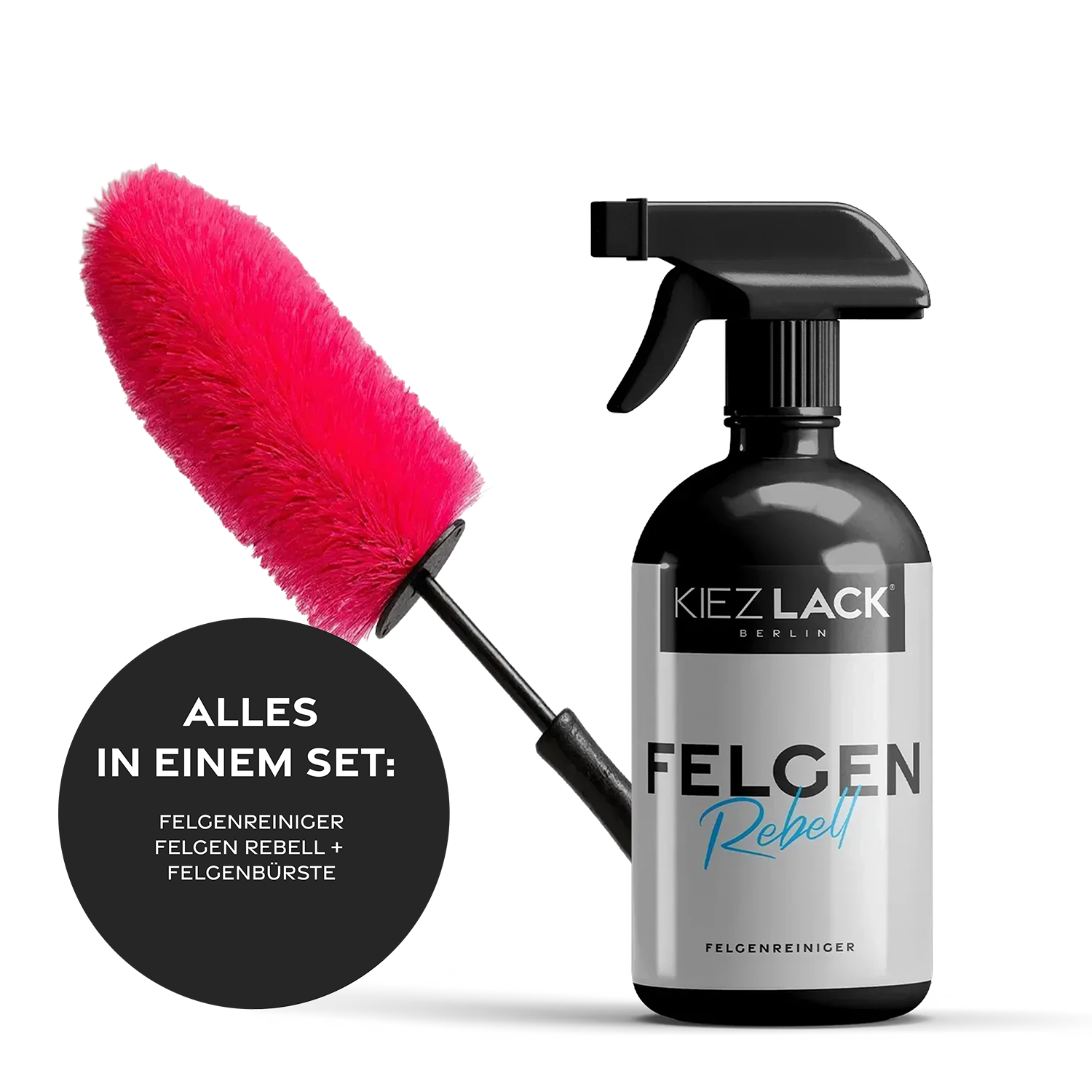 Kiezlack Felgenreiniger FELGEN REBELL 500ml + Felgenbürste Kiezlack Felgenreiniger FELGEN REBELL 500ml