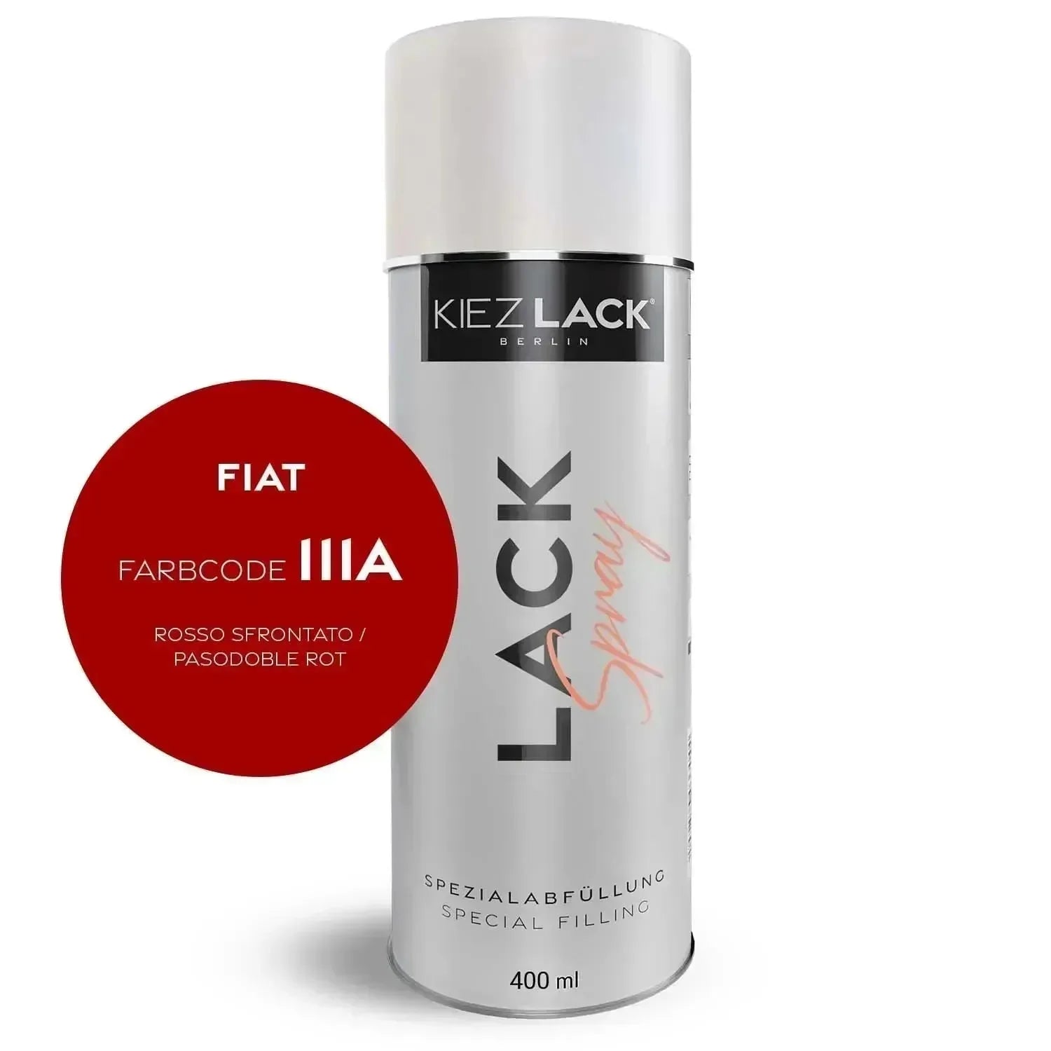 Kiezlack Lackspray Autolack Spraydose FIAT 111A ROSSO SFRONTATO