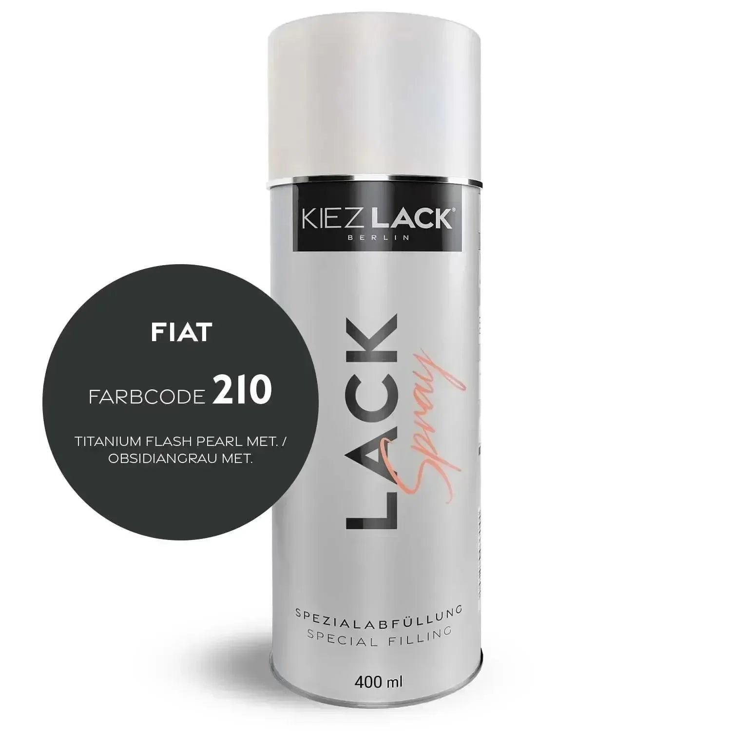 Kiezlack Lackspray Autolack Spraydose FIAT 210 TITANIUM FLASH PEARL MET.