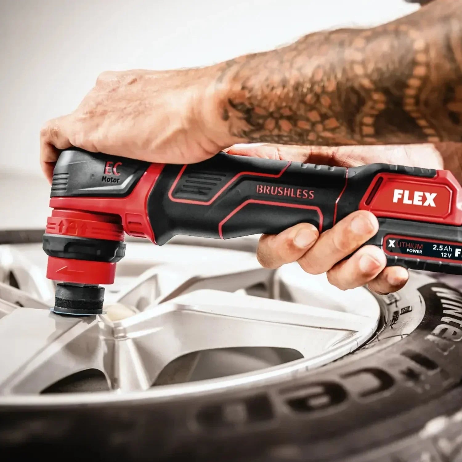 Kiezlack MIETGERÄT Flex Akku-Polierer 12 V PXE 80 12-EC/2.5 Set