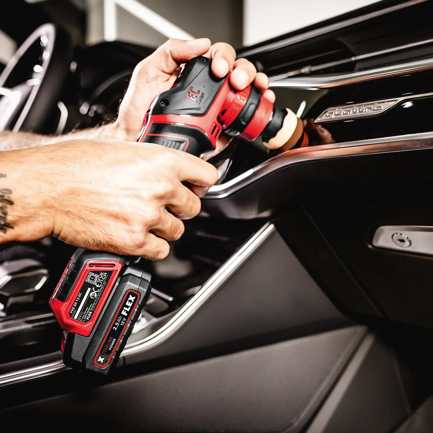 Kiezlack MIETGERÄT Flex Akku-Polierer 12 V PXE 80 12-EC/2.5 Set