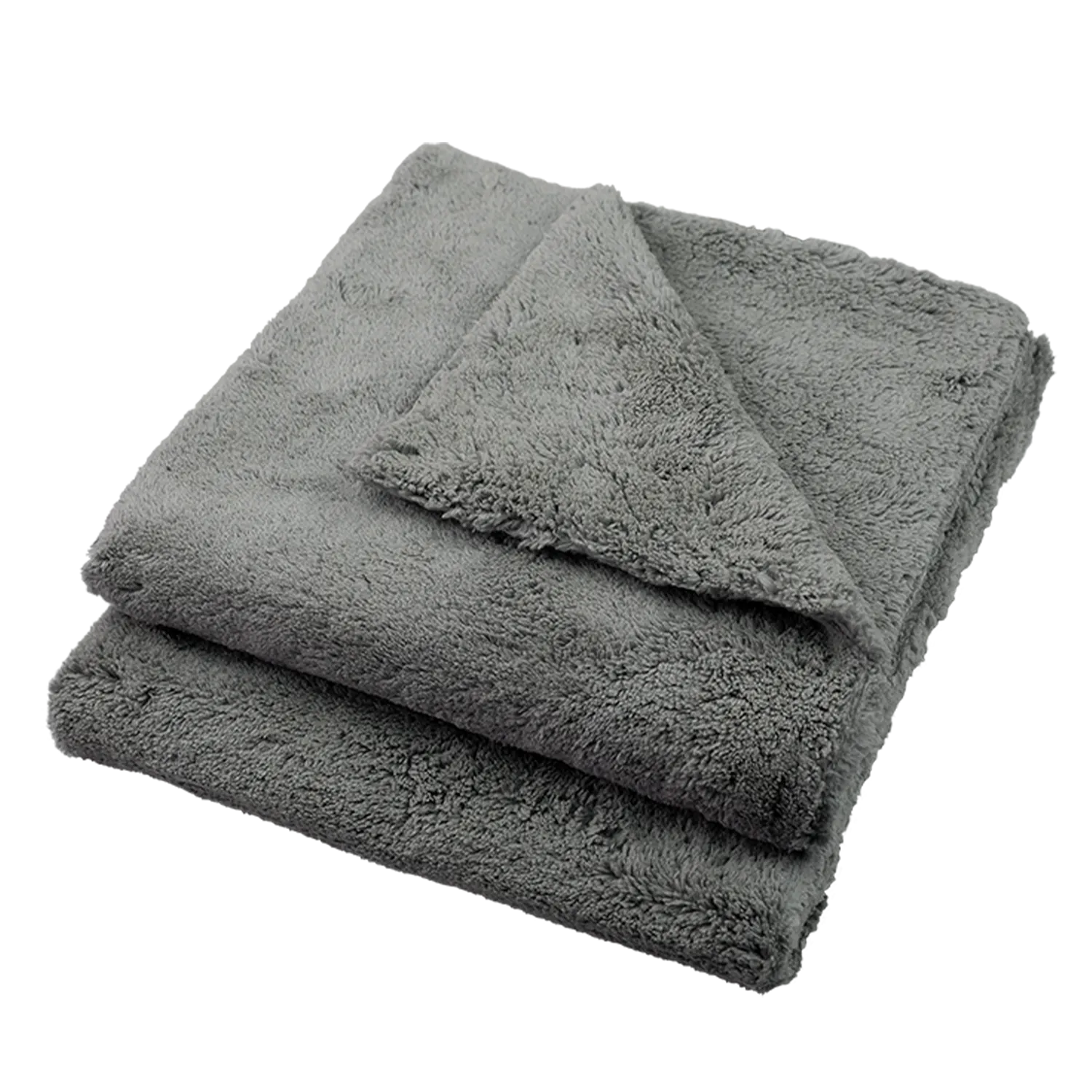 Carsystem Carsystem Mikrofasertuch FLUFFY grau flauschig 40x40 cm 2er Set