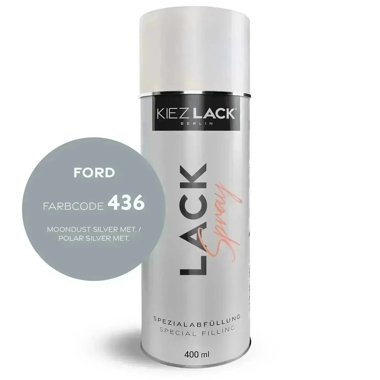 Kiezlack Lackspray Autolack Spraydose FORD 436 MOONDUST SILVER MET.