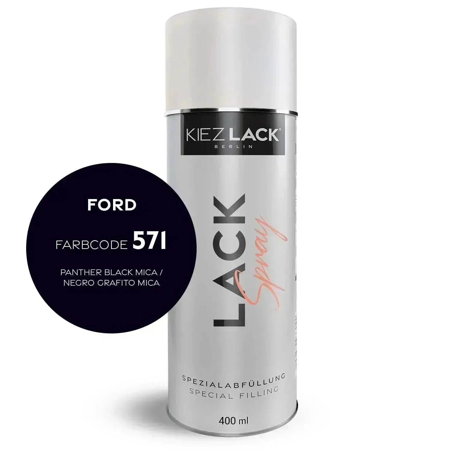 Kiezlack Lackspray Autolack Spraydose FORD 571 PANTHER BLACK MICA