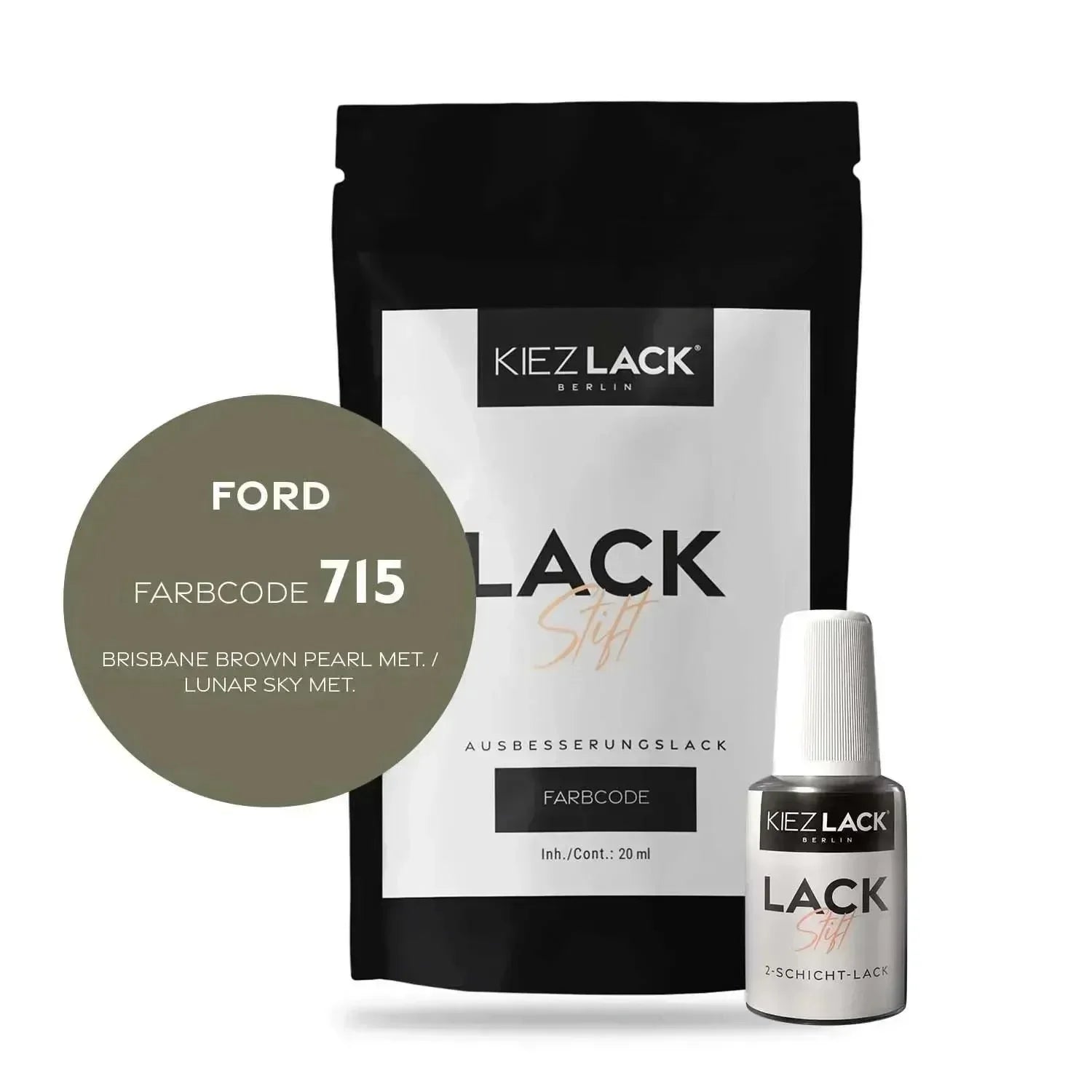 Kiezlack Lackstift Autolack Lackstift FORD 715 BRISBANE BROWN PEARL MET.