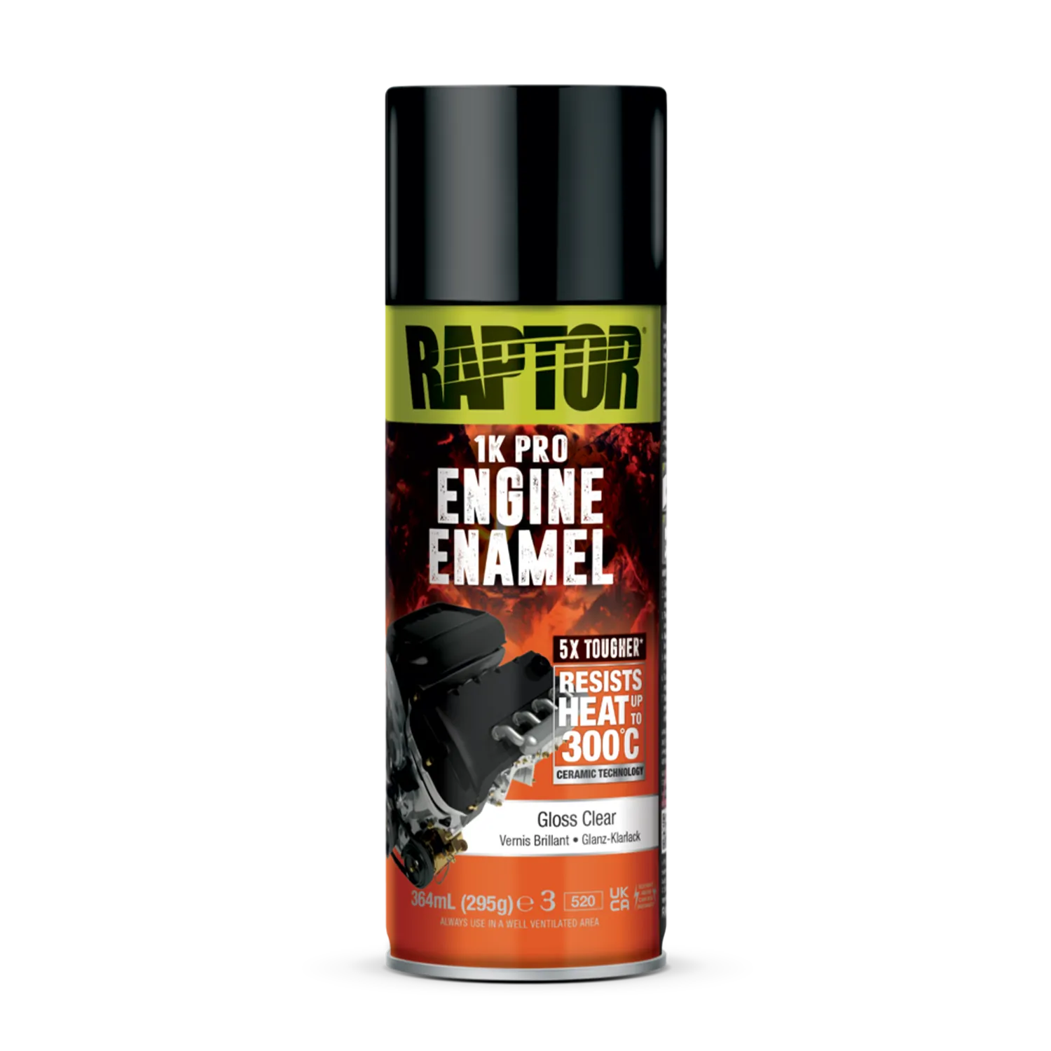 Raptor Klarlack RAPTOR 1K Pro Motorlack Spray hitzebeständig bis 300 °C FARBWAHL