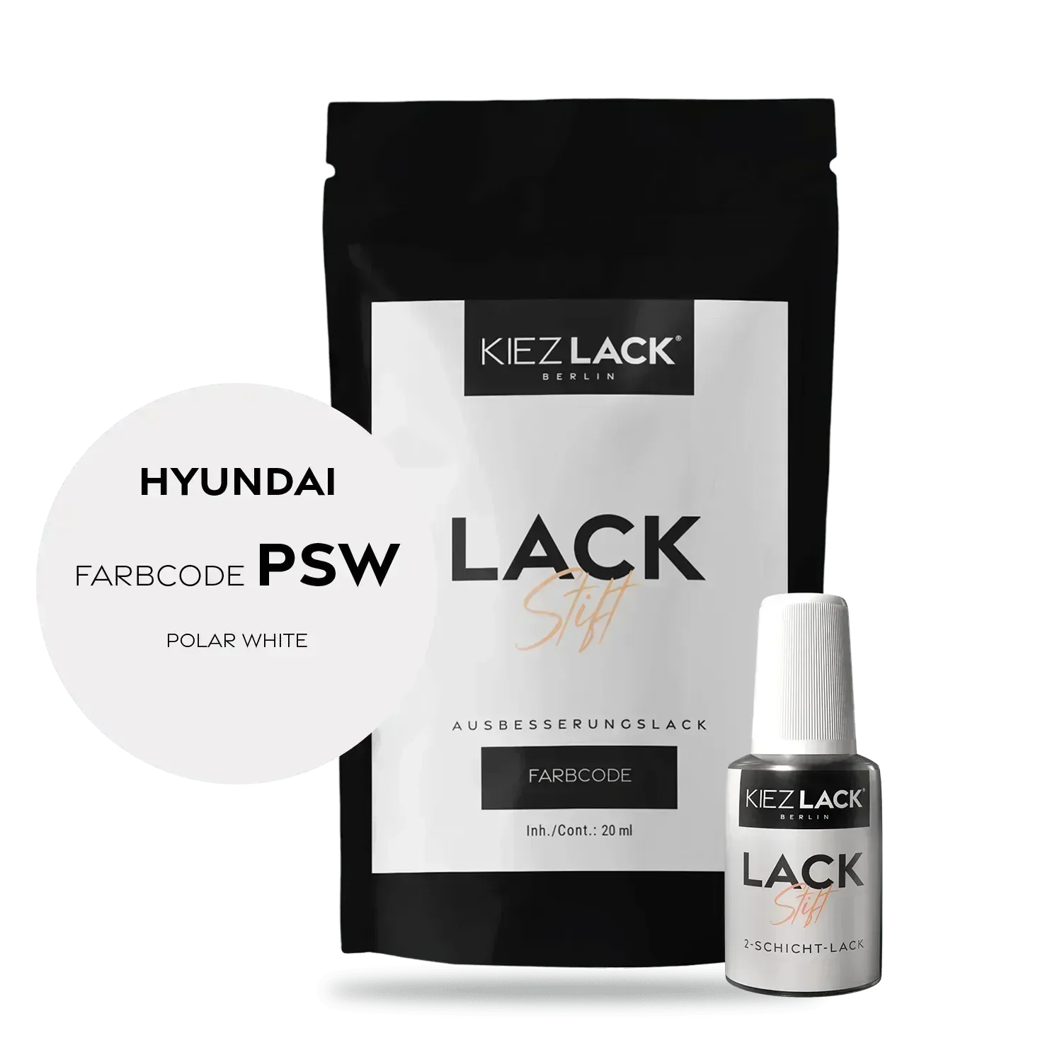 Kiezlack Lackstift Autolack Lackstift HYUNDAI PSW POLAR WHITE