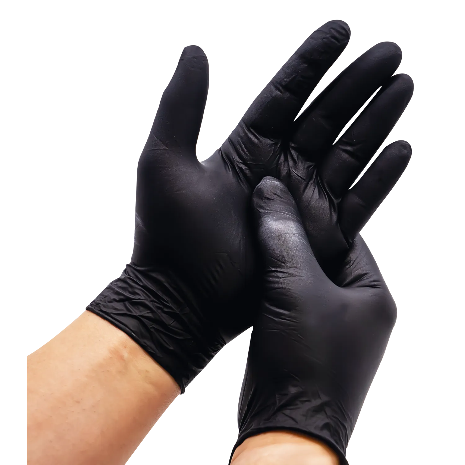 Carsystem Arbeitsschutz Nitril Handschuhe Schwarz