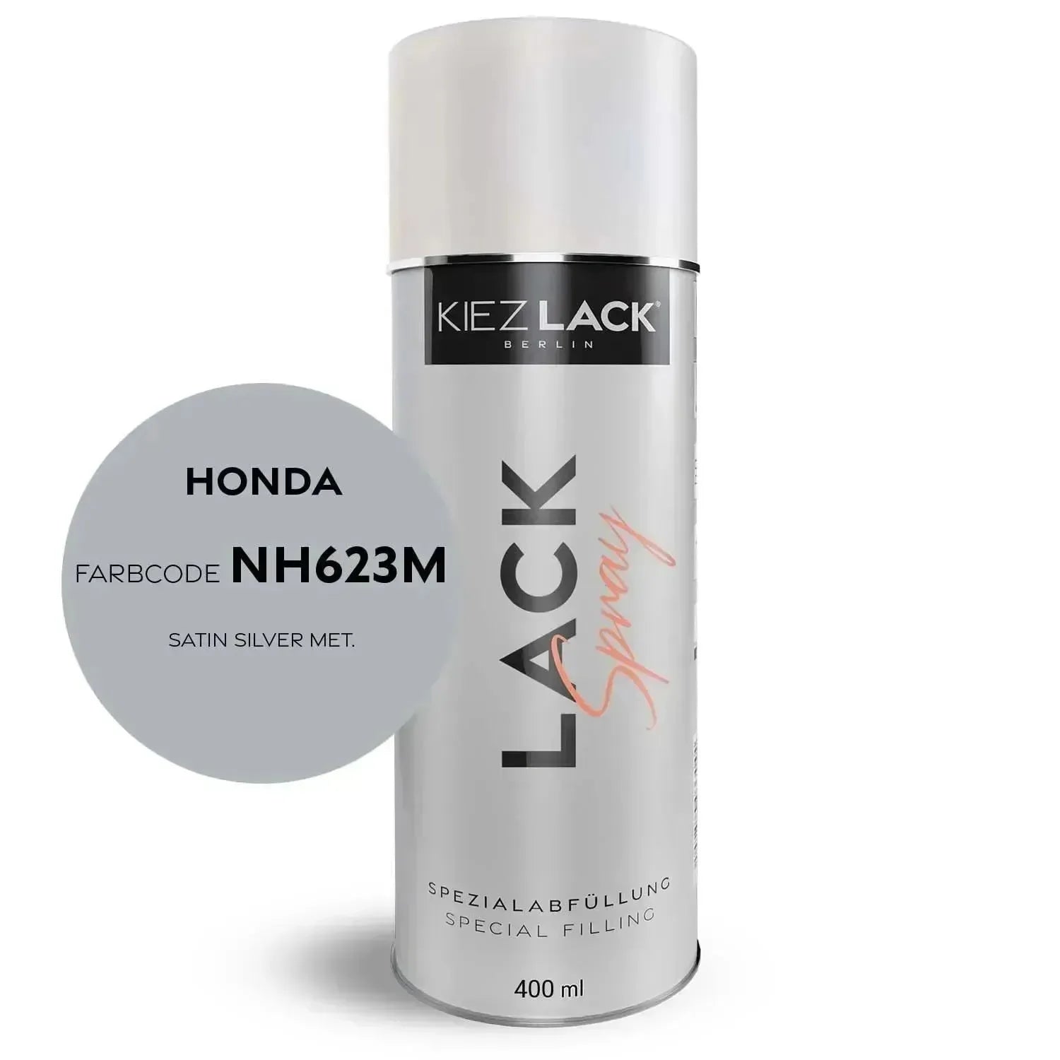 Kiezlack Lackspray Autolack Spraydose HONDA NH623M SATIN SILVER MET.